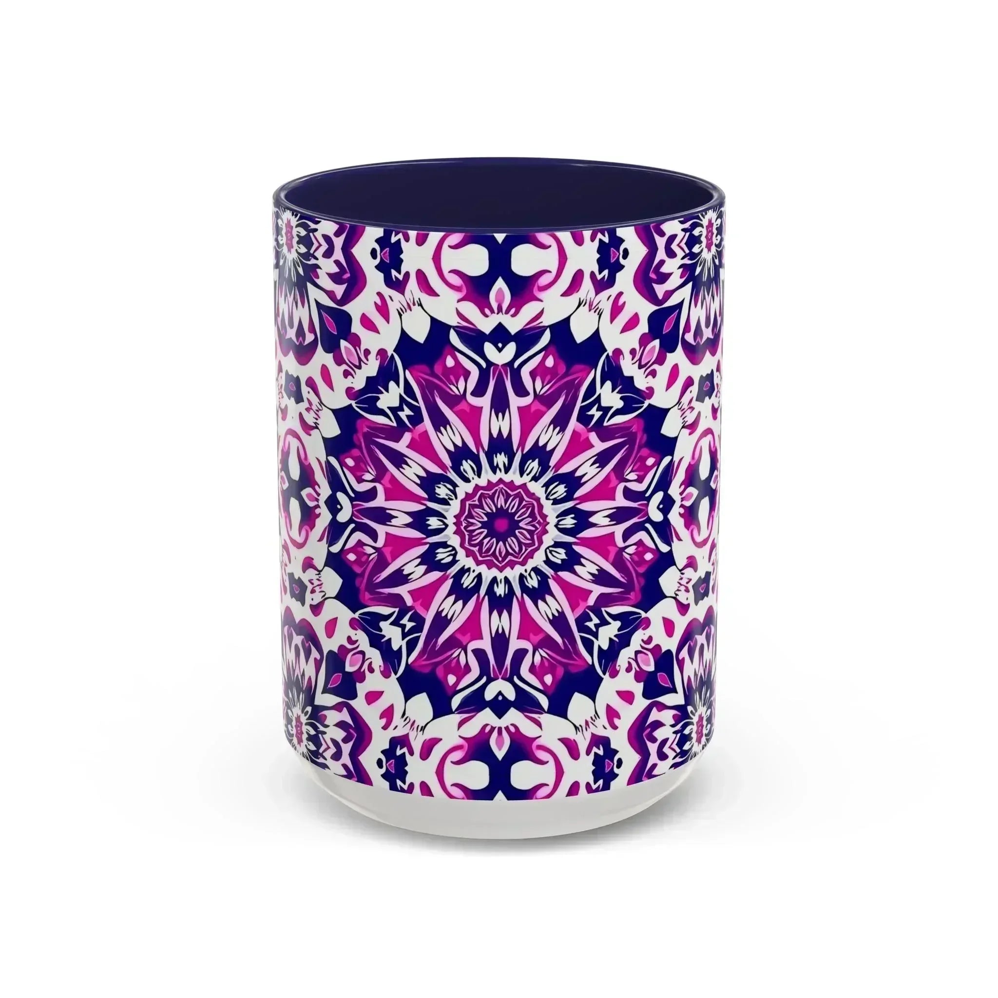 Vibrant Mandala Burst Ceramic Coffee Mug -11 & 15oz - KARARMDESIGN