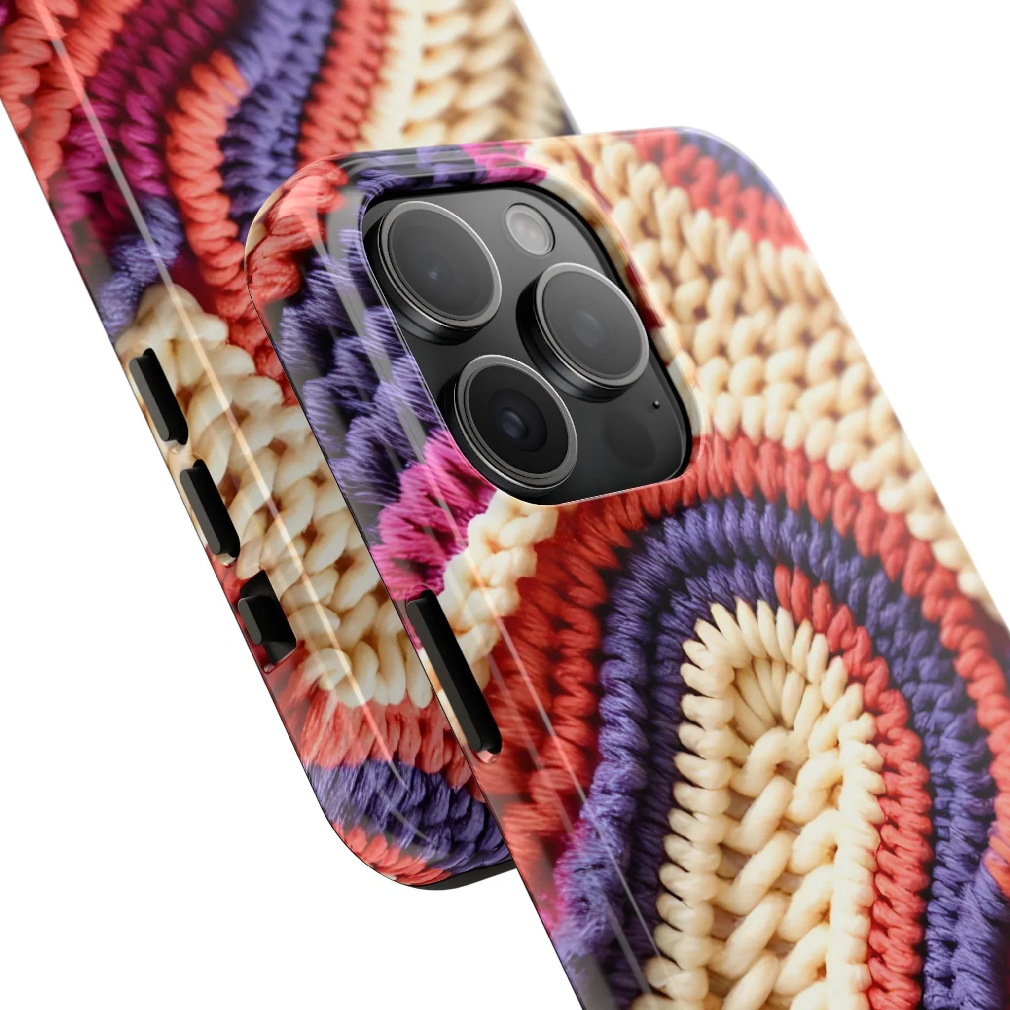 Handwoven Textile Art Phone Case for iPhone 11-17 and Galaxy S21-S25 - KARARMDESIGN