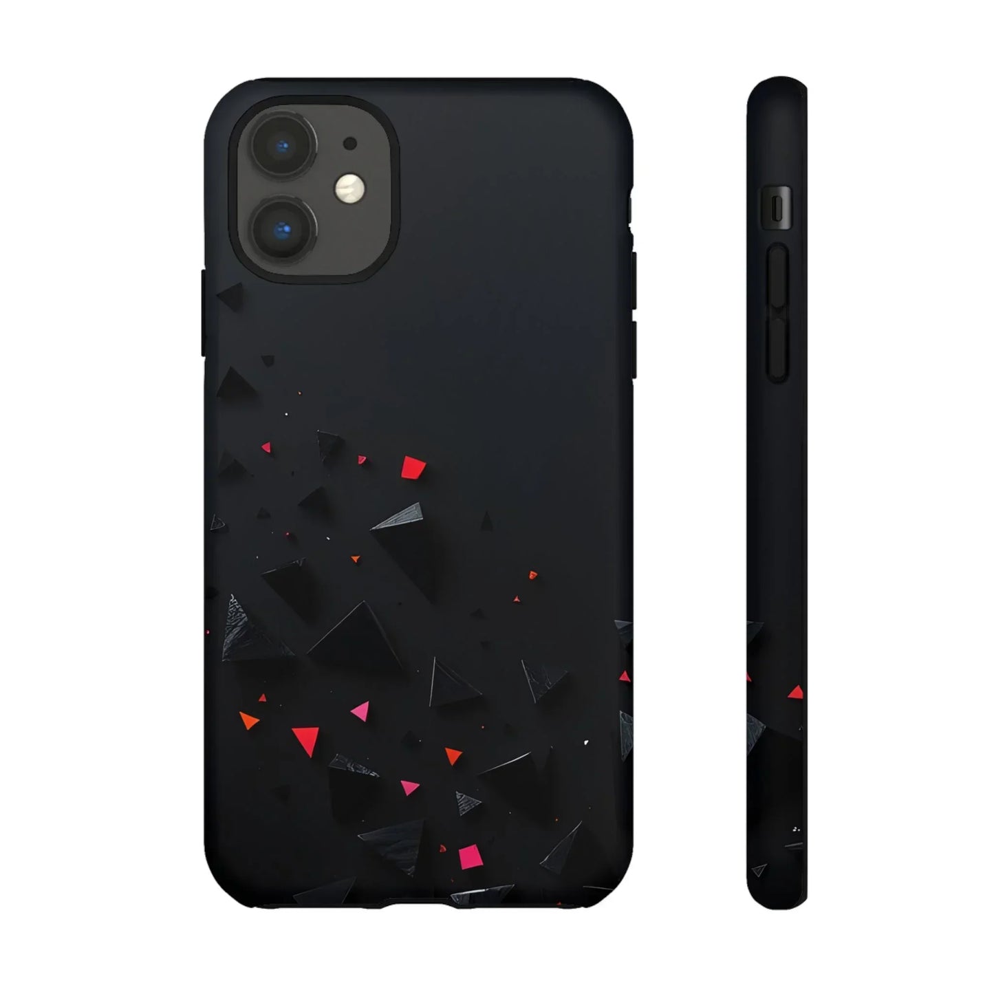 Black and Red Neon Phone Case for iPhone 8-16 and Pixel up to 9 Models - KarArmDesign