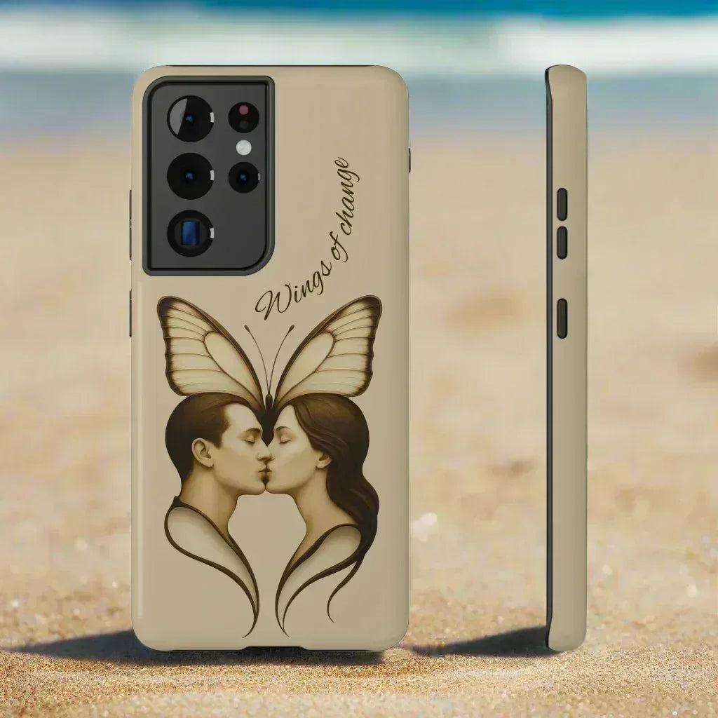 Romantic Butterfly Couple Phone Case for iPhone 12-16 and Galaxy S21-S22 - KARARMDESIGN