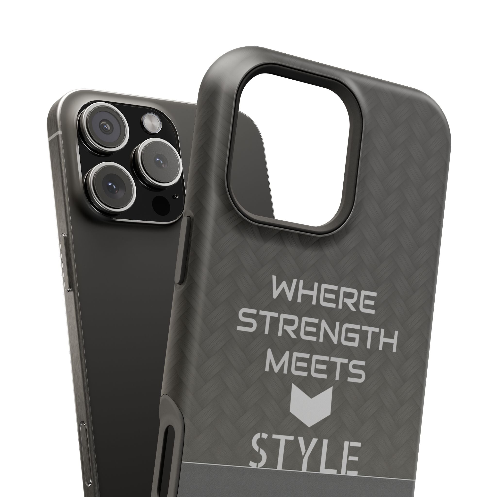 Gray Carbon Phone Case for iPhone 12-16 and Galaxy S21-S22
