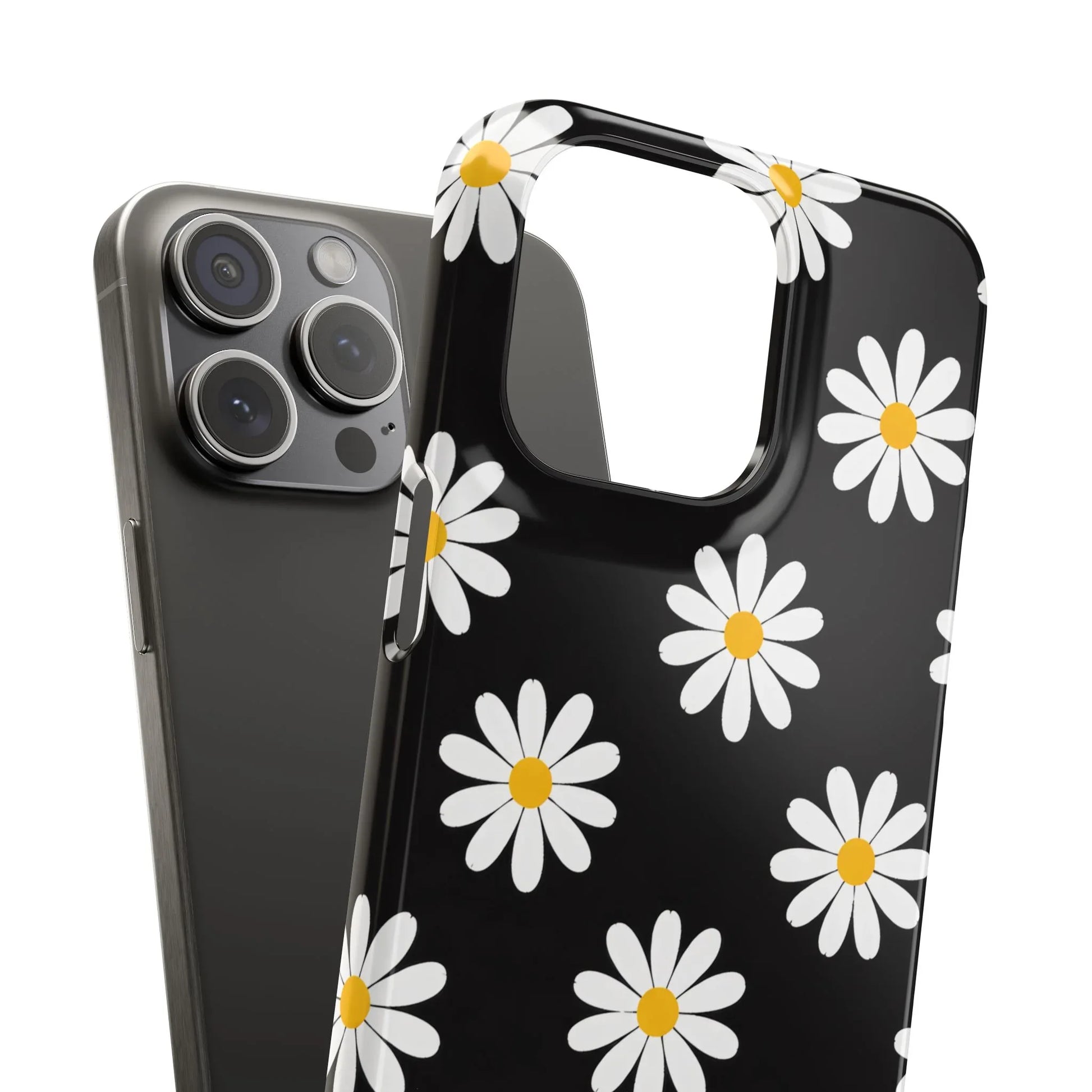 Daisy Charm Phone Case for iPhone 11-17 and Galaxy S20-S25 - KARARMDESIGN