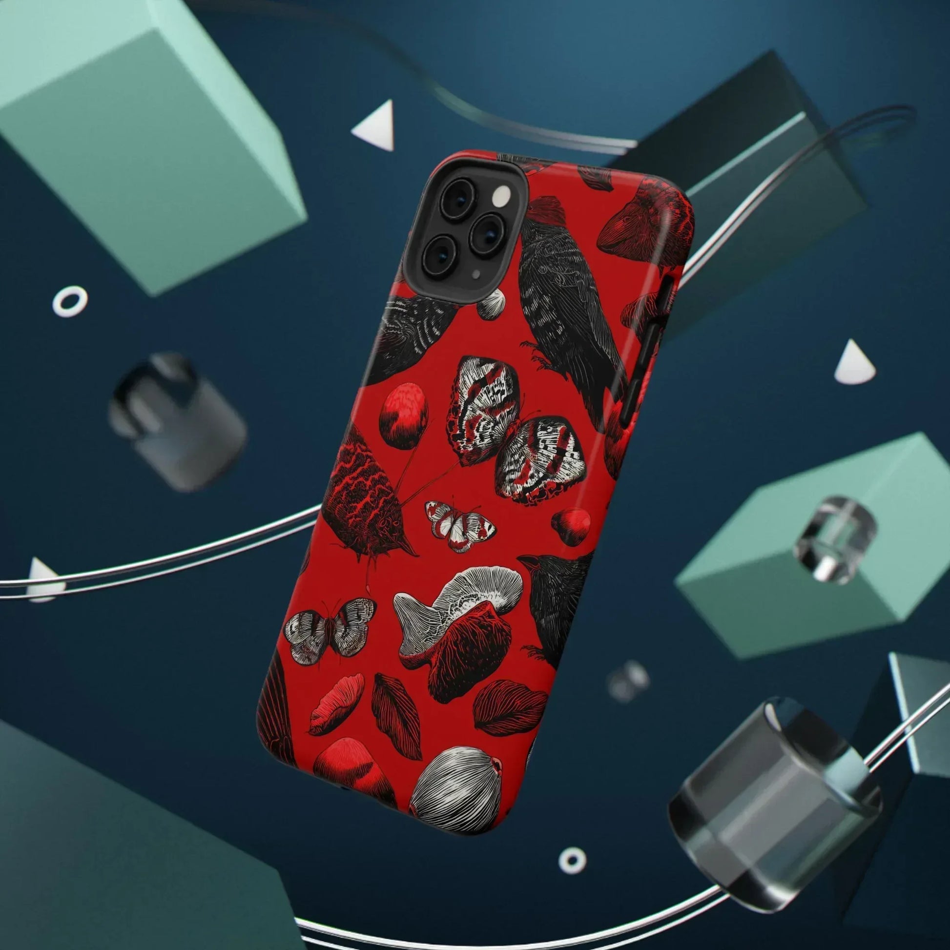 Crimson Wilderness Phone Case for iPhone 11-17 - KARARMDESIGN