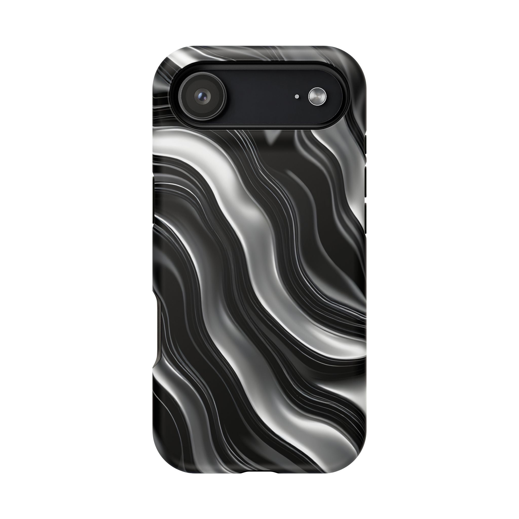 Wavy Illusion Marble Phone Case for iPhone 13-17