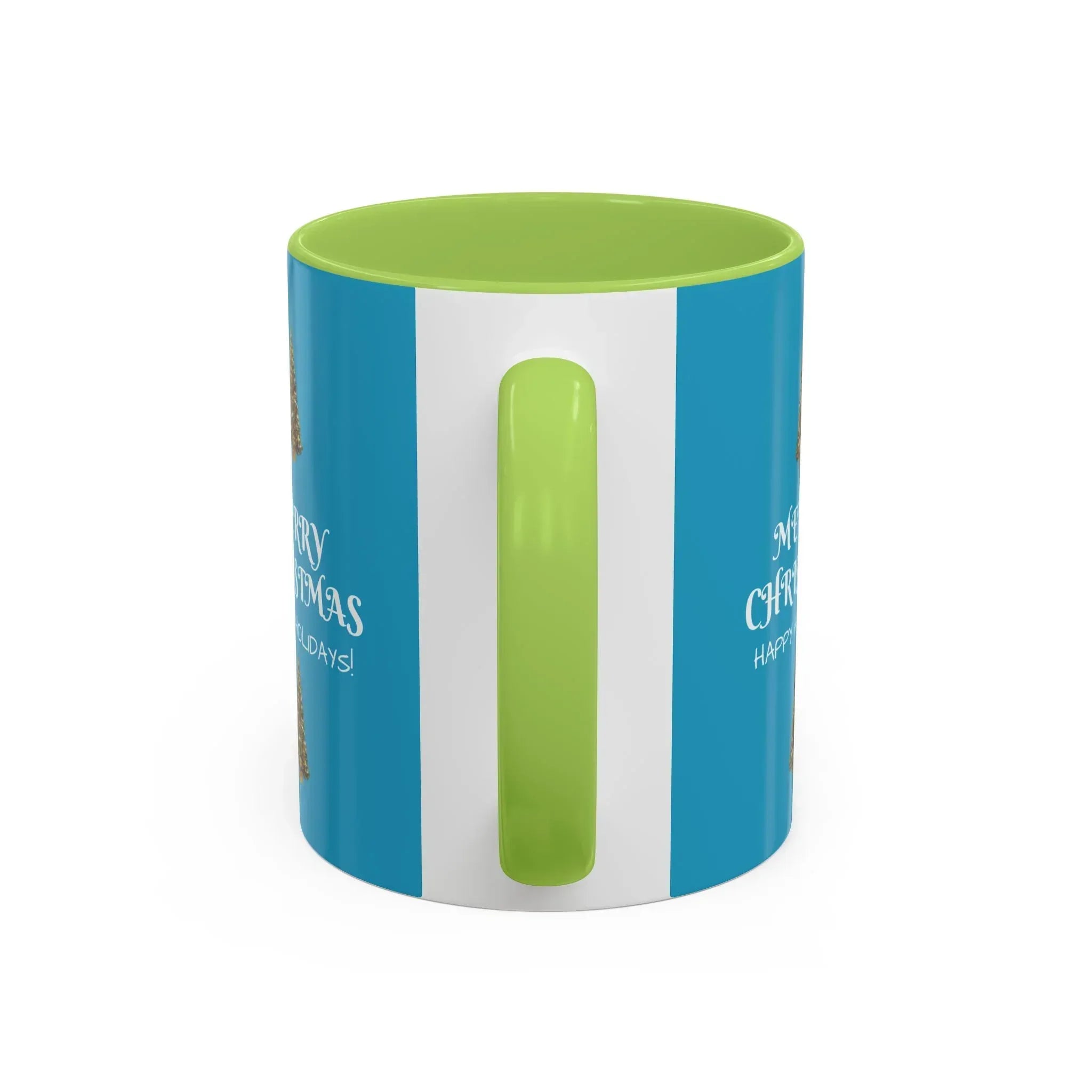 Merry Christmas and Happy Holidays Mug - Accent Coffee Mug (11, 15oz) - KARARMDESIGN