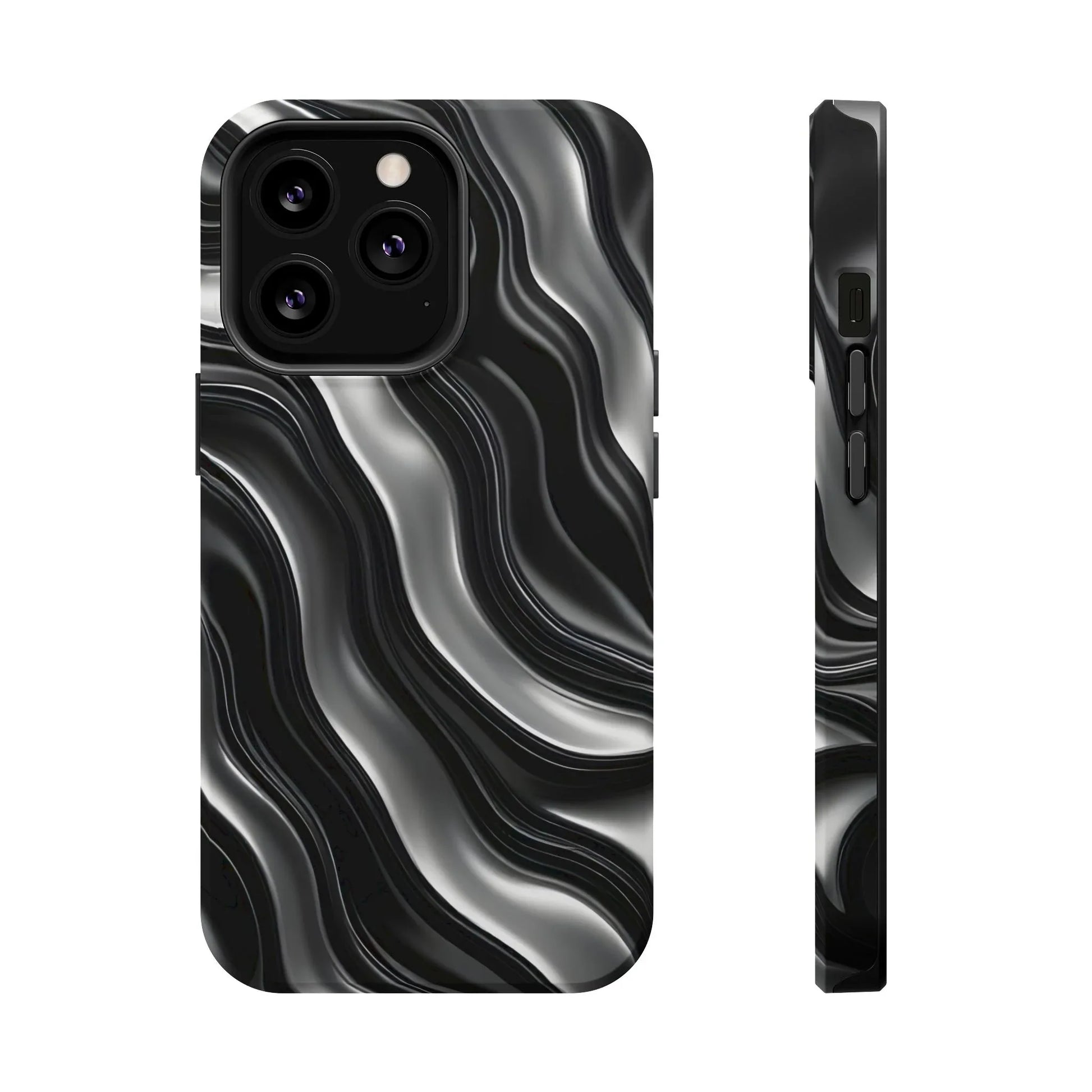 Wavy Illusion Marble Phone Case for iPhone 13-17 - KARARMDESIGN
