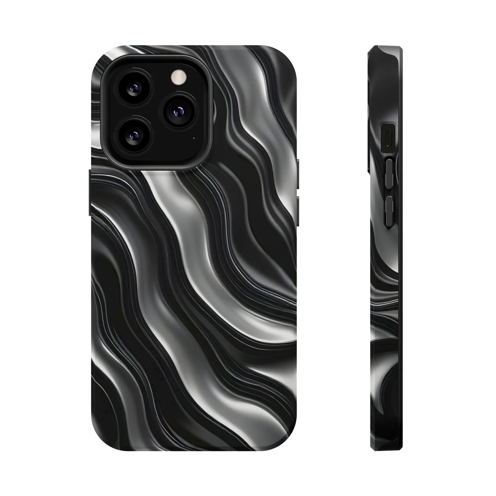 Wavy Illusion Marble Phone Case for iPhone 13-17 - KARARMDESIGN