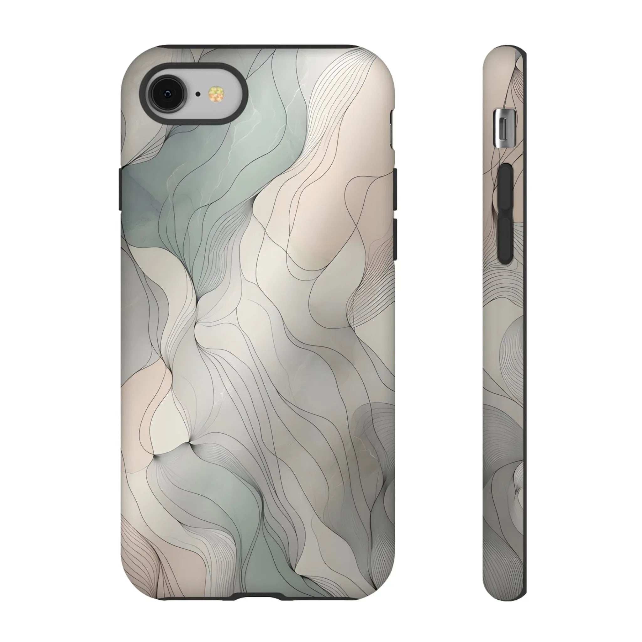 Pastel Wave Phone Case – Minimalist Design for iPhone & Pixel - KARARMDESIGN