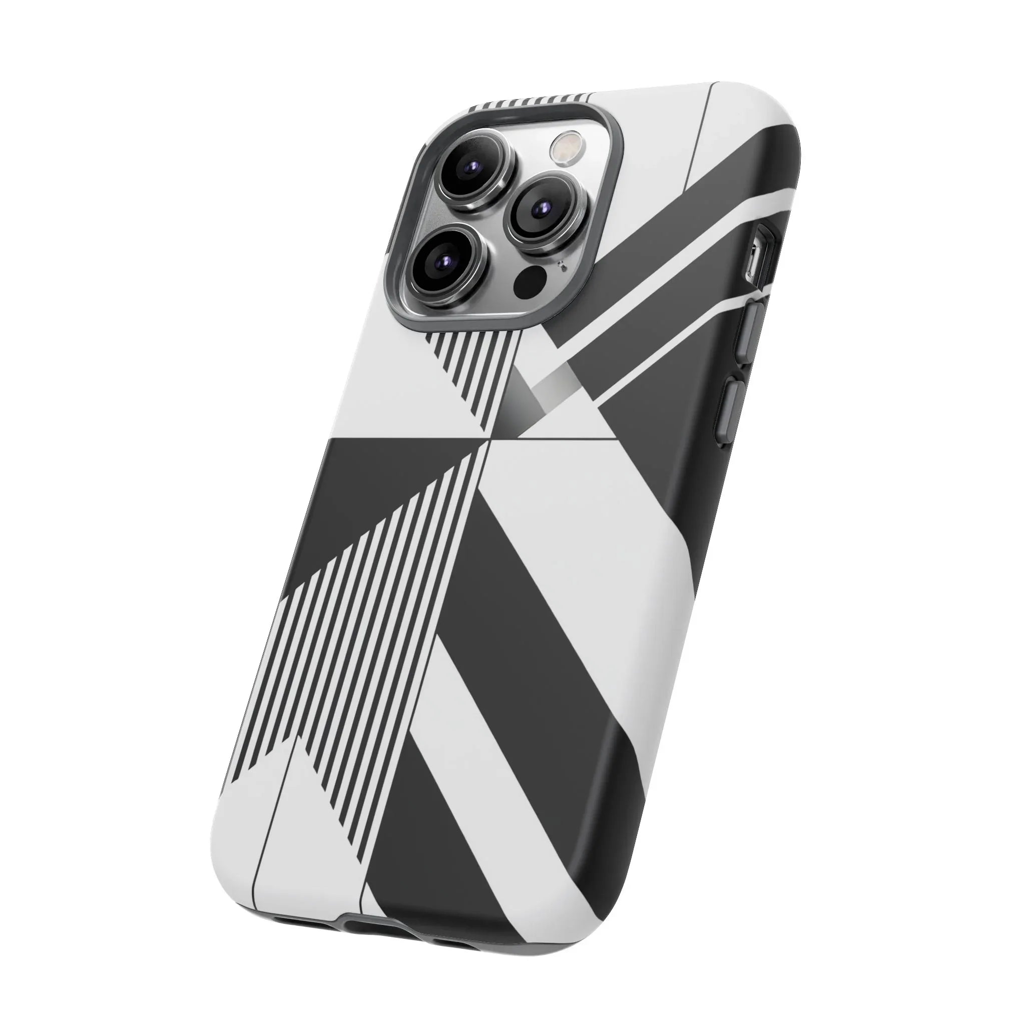 Monochrome Tough Phone Case for iPhone 11-16 and Galaxy S20–S25 - KARARMDESIGN