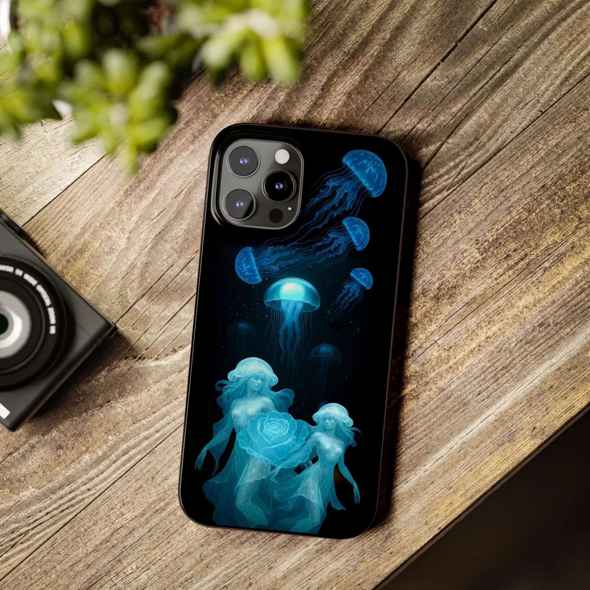 Jellyfish Rose Phone Case for iPhone 7-17 Models - KARARMDESIGN