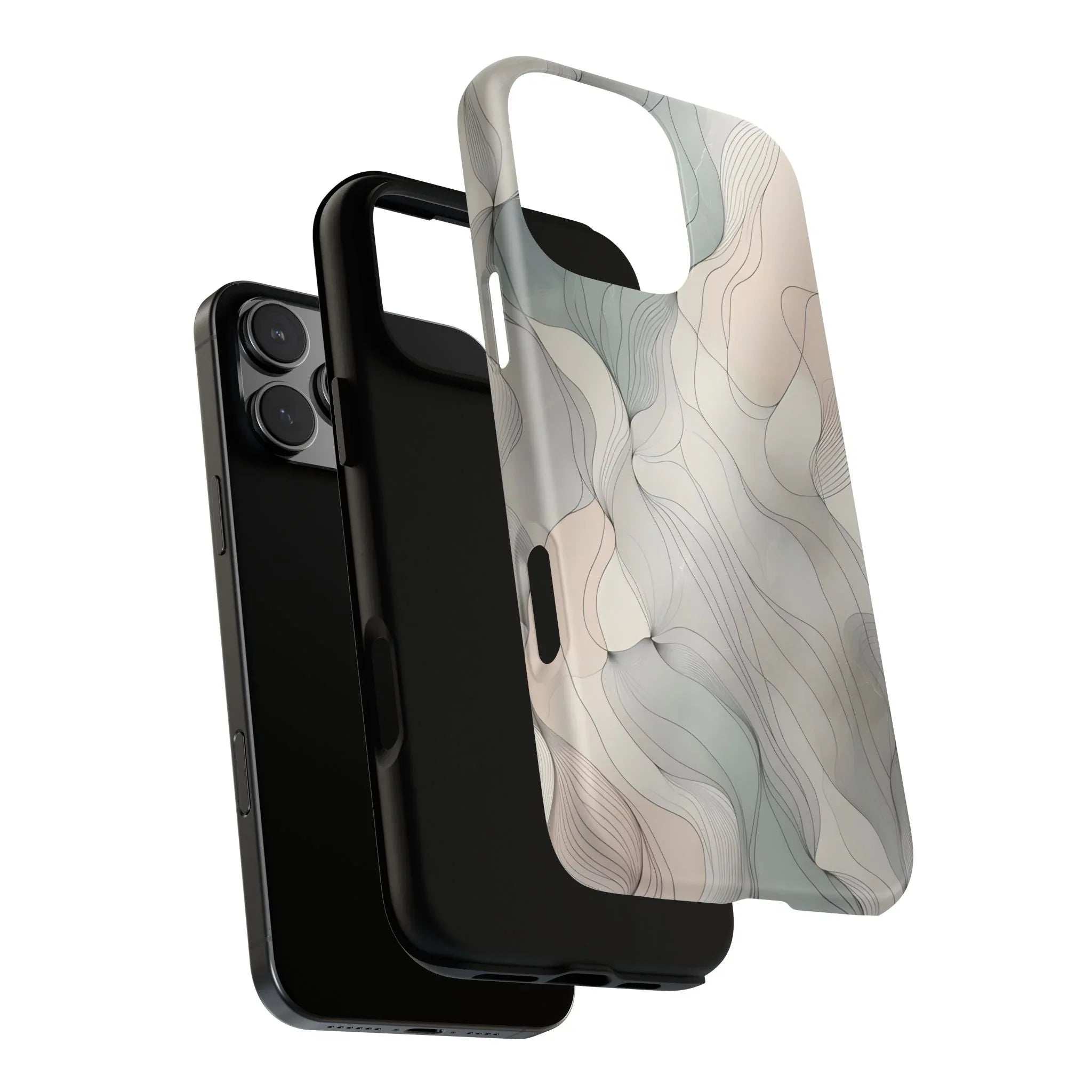 Pastel Wave Phone Case – Minimalist Design for iPhone & Pixel - KARARMDESIGN