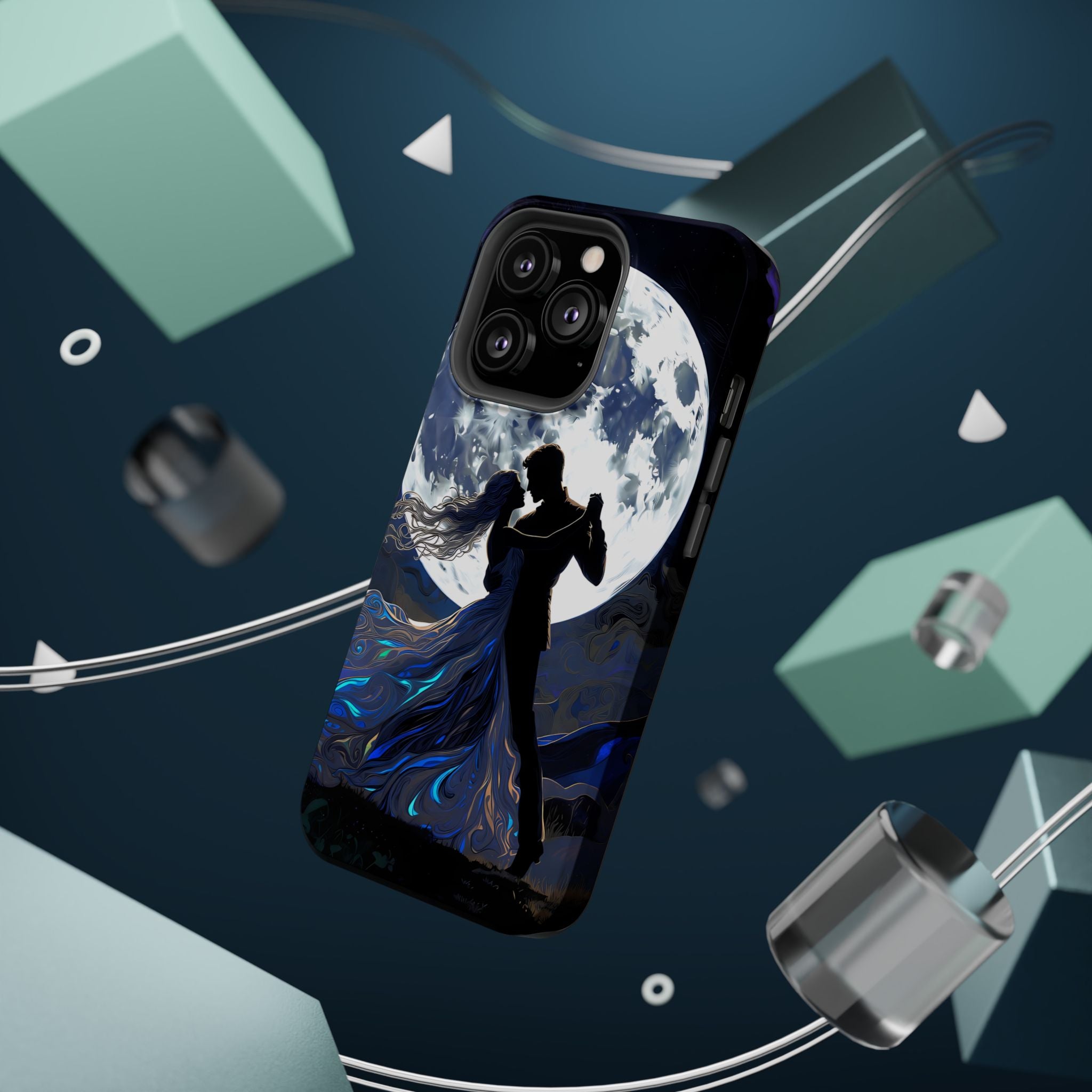 Romantic Moonlight Dance Magnetic Phone Case – iPhone 15–17 & Samsung Galaxy S26