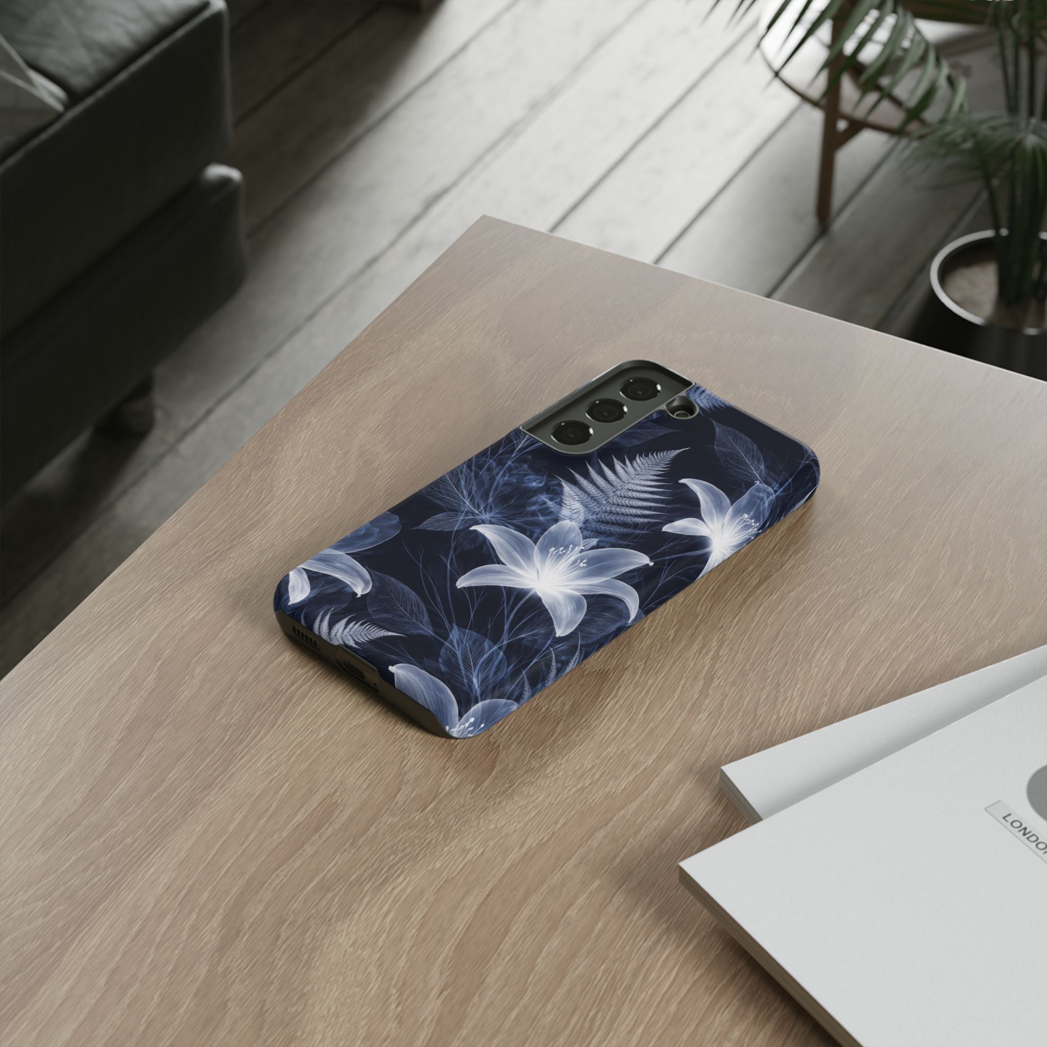 Moonlight Garden Phone Case for iPhone 11-17 and Galaxy S20-S26
