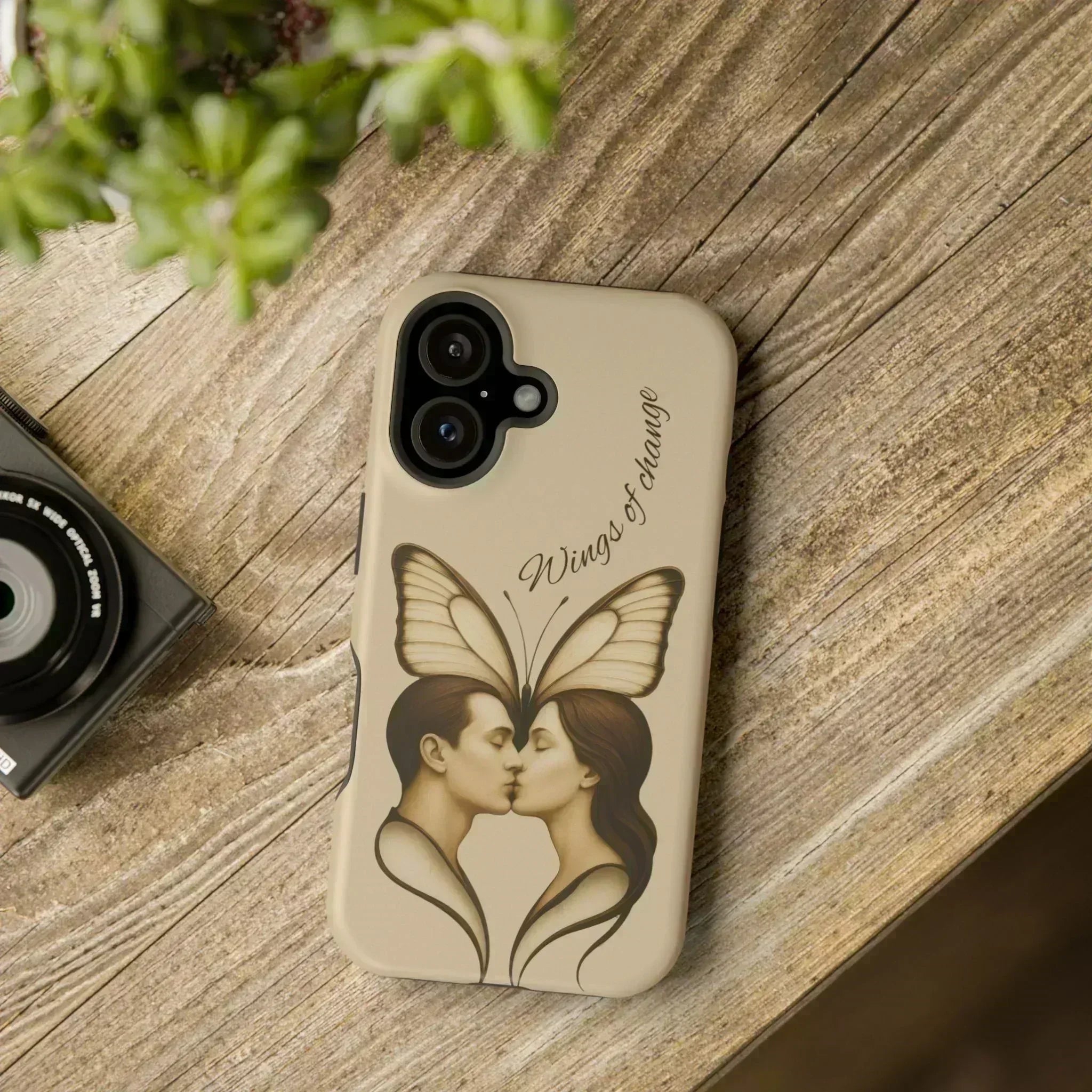 Romantic Butterfly Couple Phone Case for iPhone 12-16 and Galaxy S21-S22 - KARARMDESIGN