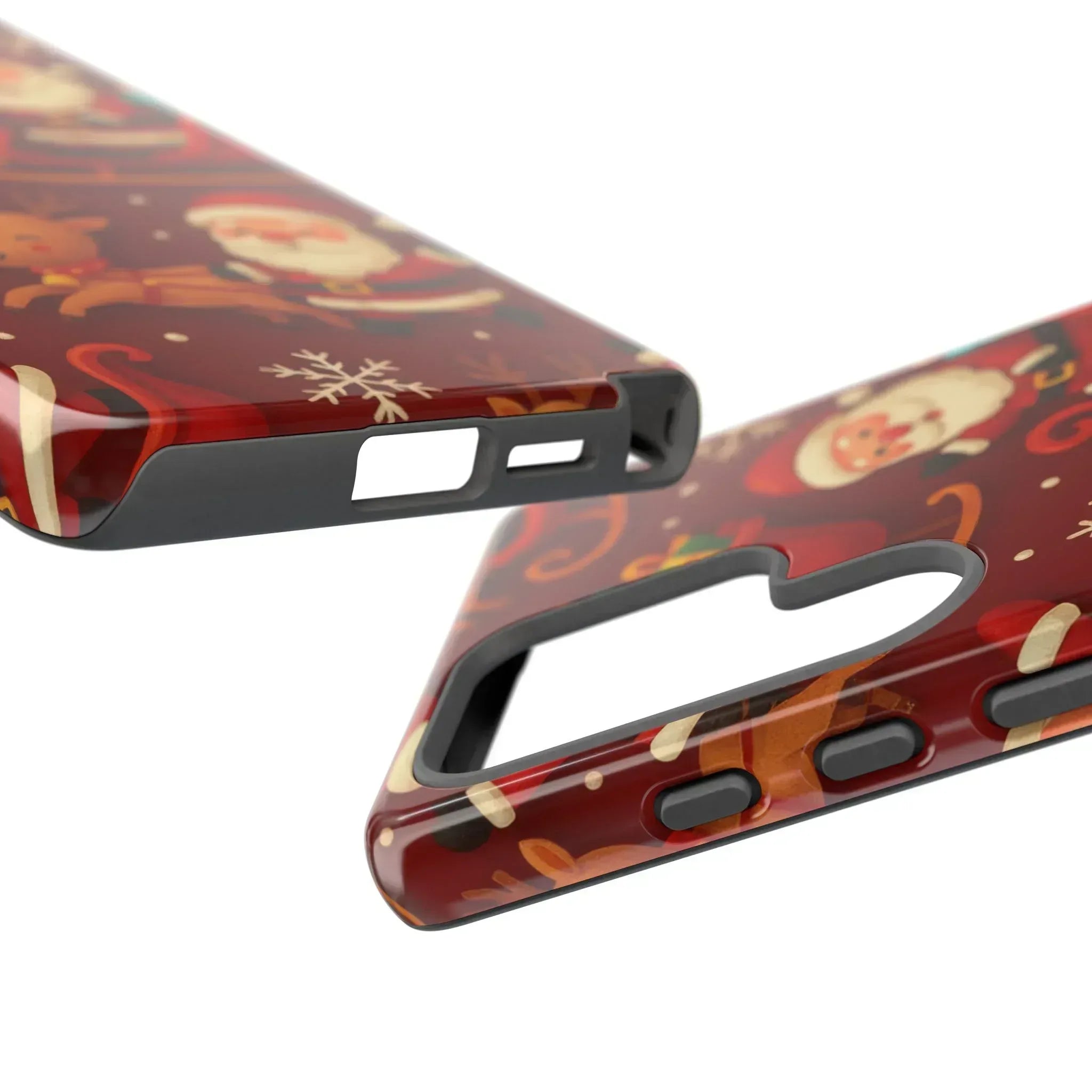 Santa Sleigh Ride Phone Case for iPhone 11-17 and Galaxy S10-S25 - KARARMDESIGN