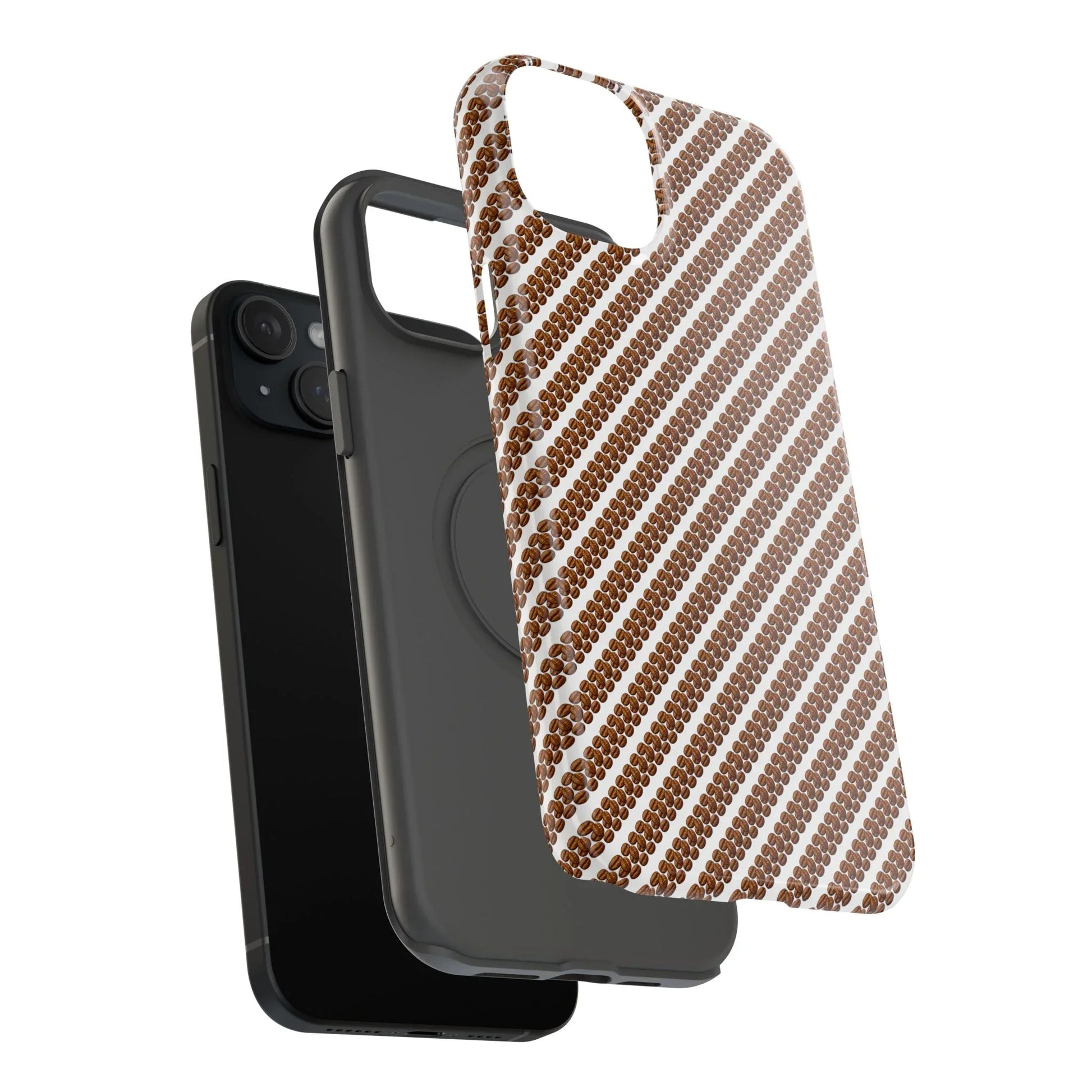 Stylish Coffee Pattern Phone Case for iPhone 11–17 and Galaxy S21–S22 - KARARMDESIGN