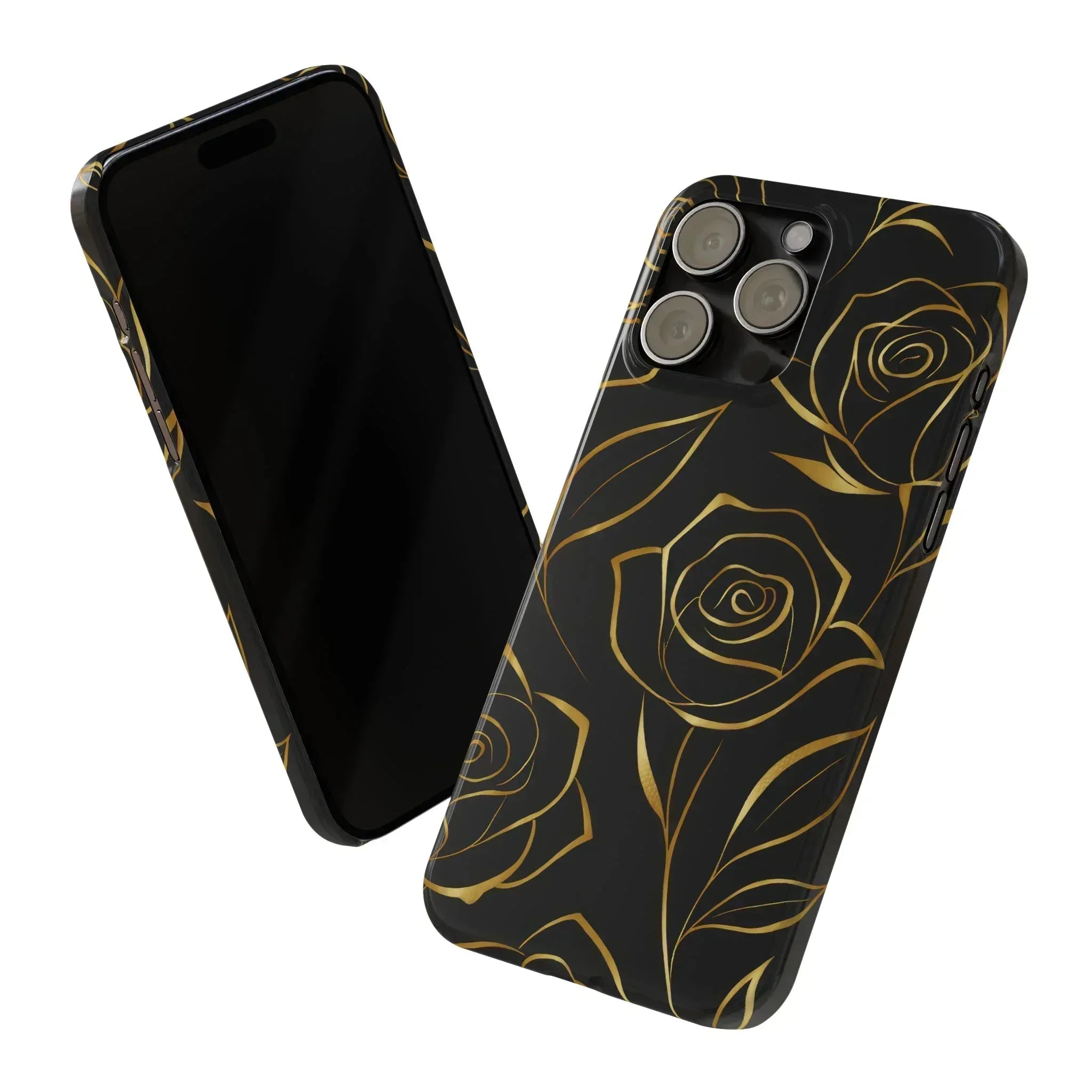 Golden Roses Phone Case for iPhone 15-17 - KARARMDESIGN