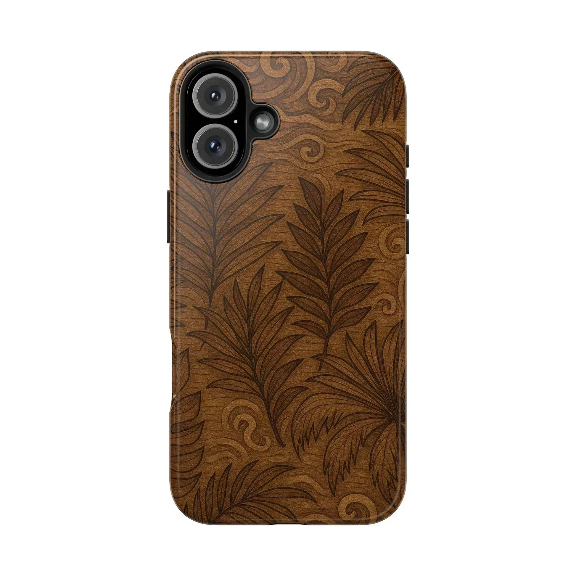 Wood Leaf Armor Phone Case for iPhone and Galaxy - KARARMDESIGN
