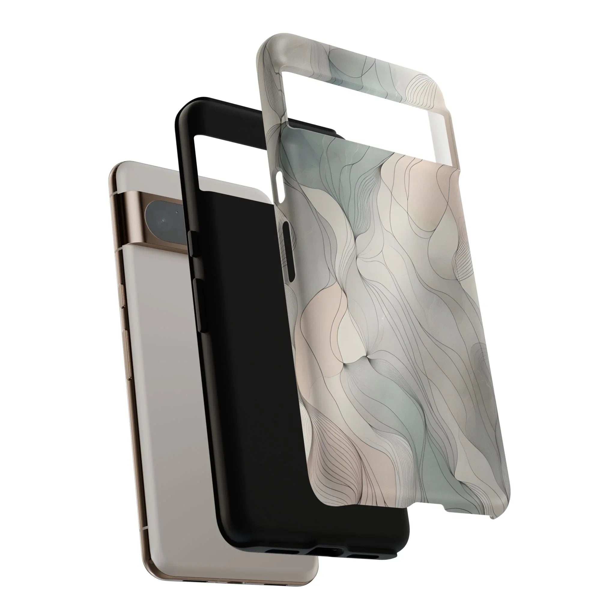 Pastel Wave Phone Case – Minimalist Design for iPhone & Pixel - KARARMDESIGN