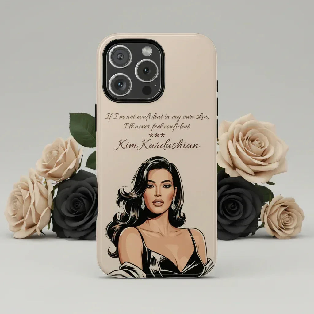 Kim Kardashian Quote Phone Case – Illustrated for iPhone 15-17 - KARARMDESIGN