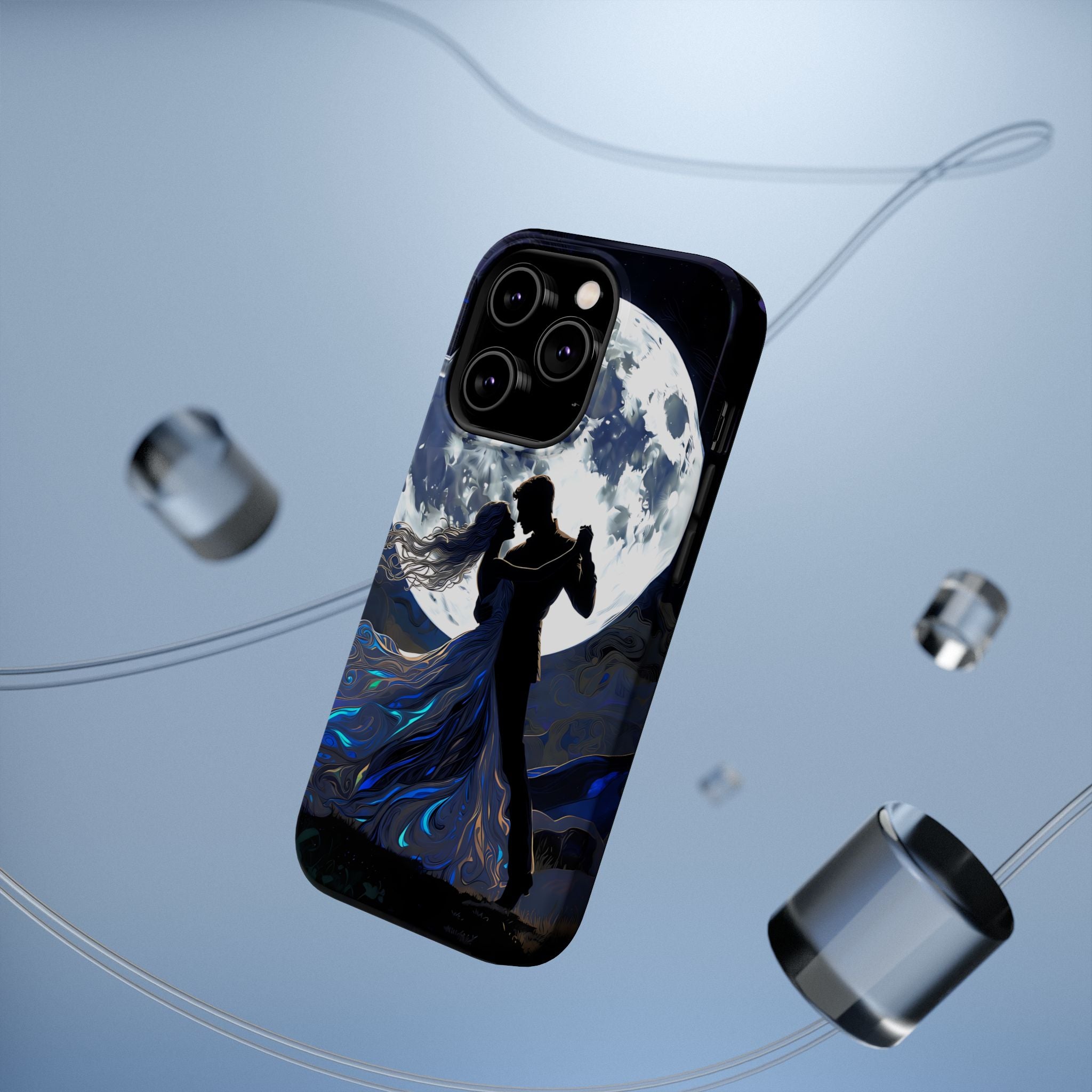 Romantic Moonlight Dance Magnetic Phone Case – iPhone 15–17 & Samsung Galaxy S26