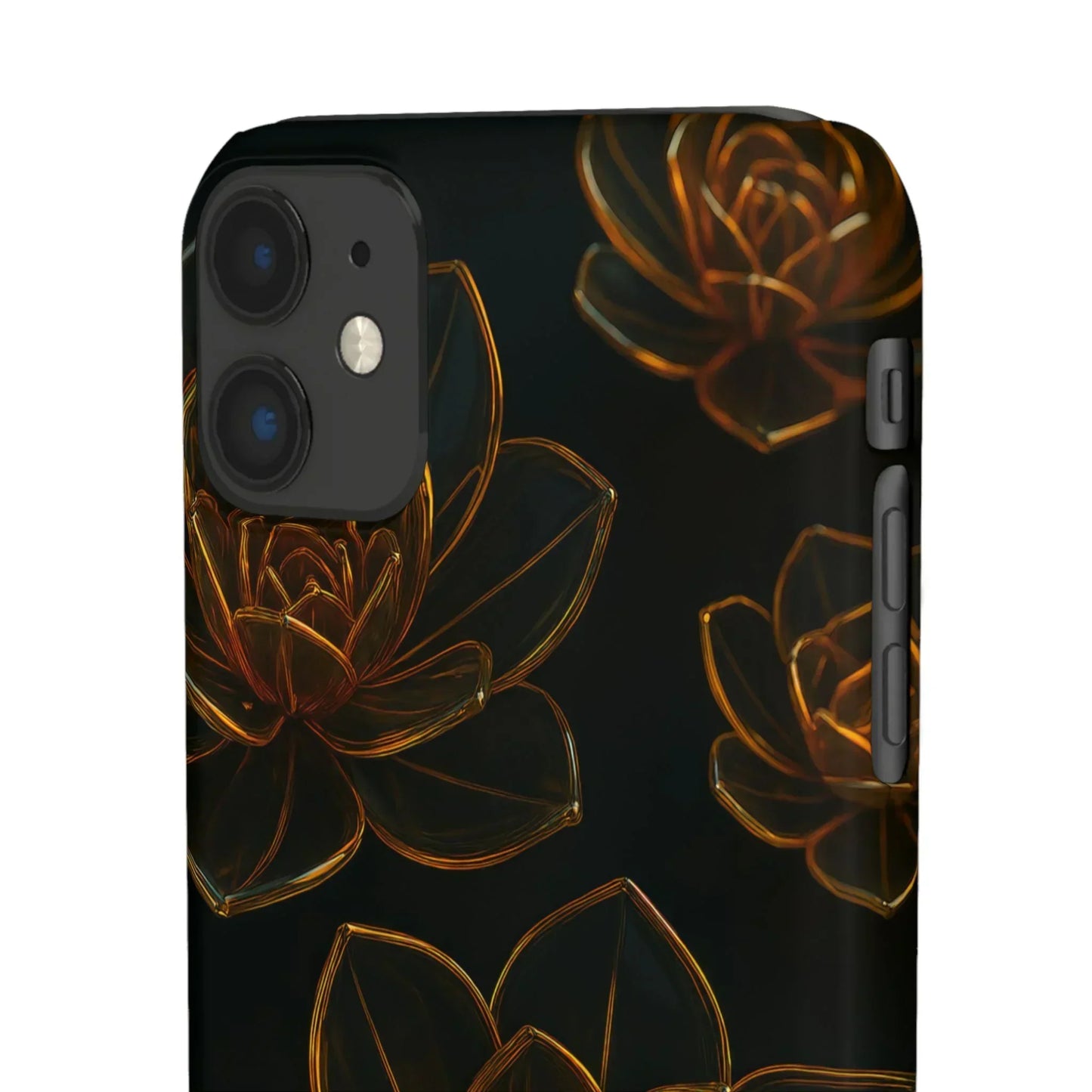 Glass Flower Phone Case for iPhone 7-16 and Galaxy S10-S24 Models