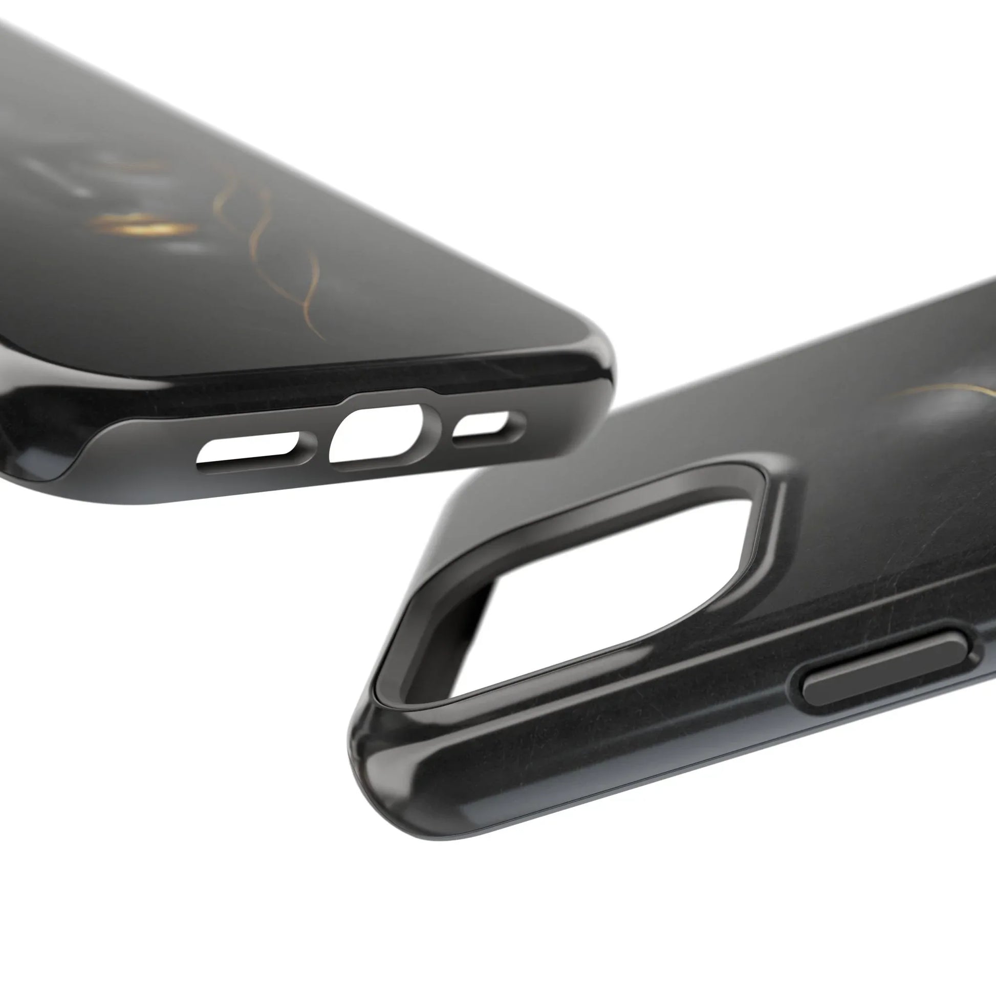 Black Gold Face Phone Case for iPhone 13-17 - KARARMDESIGN