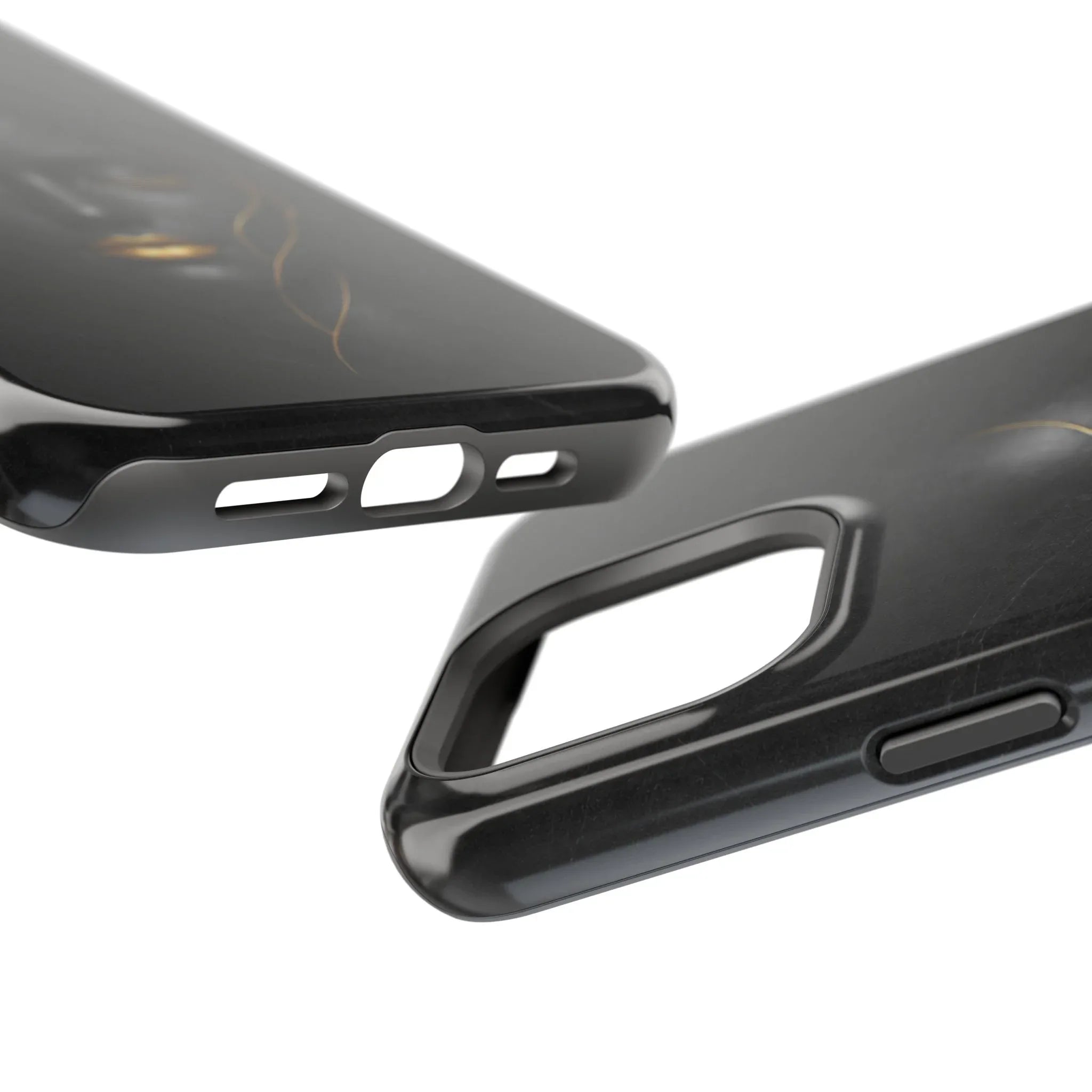 Black Gold Face Phone Case for iPhone 13-17 - KARARMDESIGN