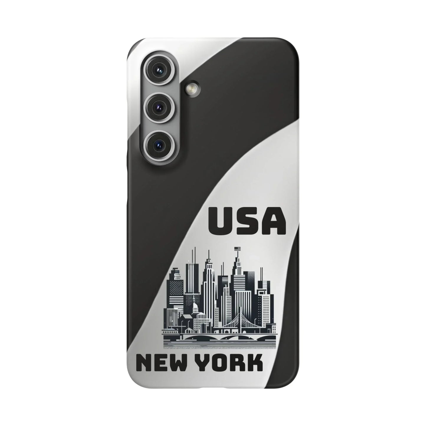 Monochrome New York City Skyline Phone Case for iPhone, Galaxy & Pixel - KarArmDesign