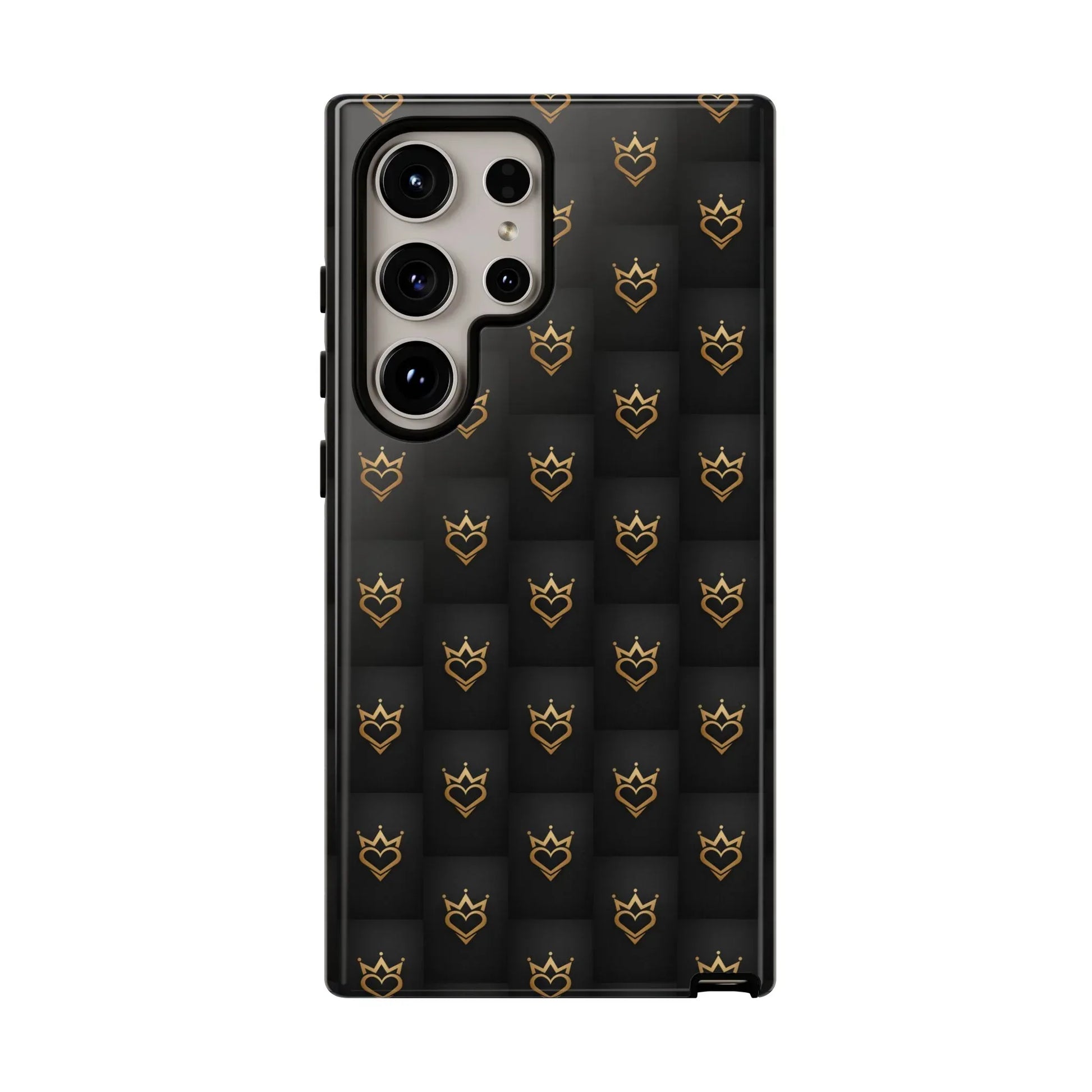 Crowned Heart Doodle Phone Case for iPhone 11-17 & Galaxy S10-S25 - KARARMDESIGN