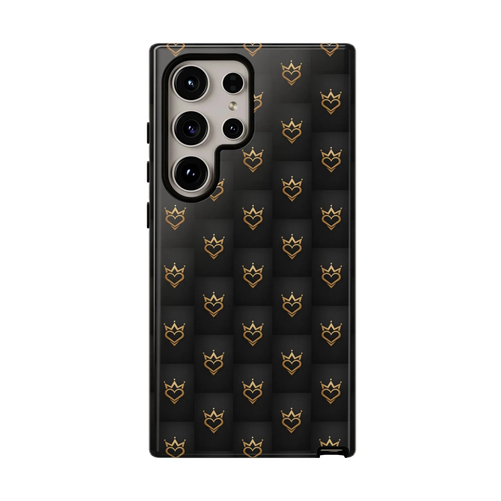 Crowned Heart Doodle Phone Case for iPhone 11-17 & Galaxy S10-S25 - KARARMDESIGN