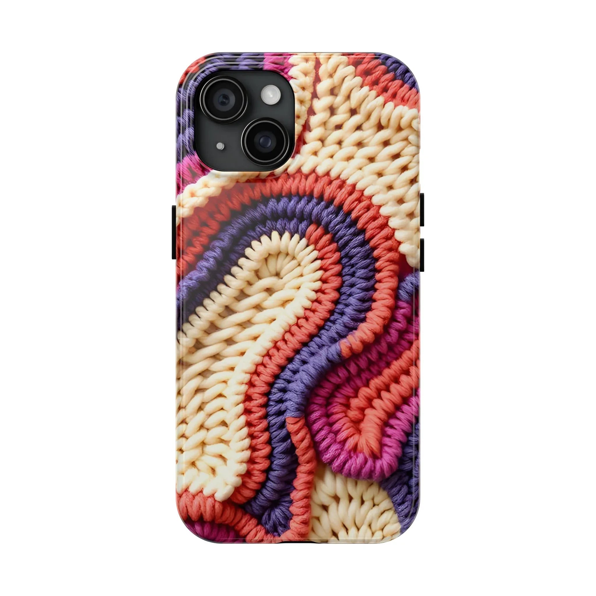 Handwoven Textile Art Phone Case for iPhone 11-17 and Galaxy S21-S25 - KARARMDESIGN