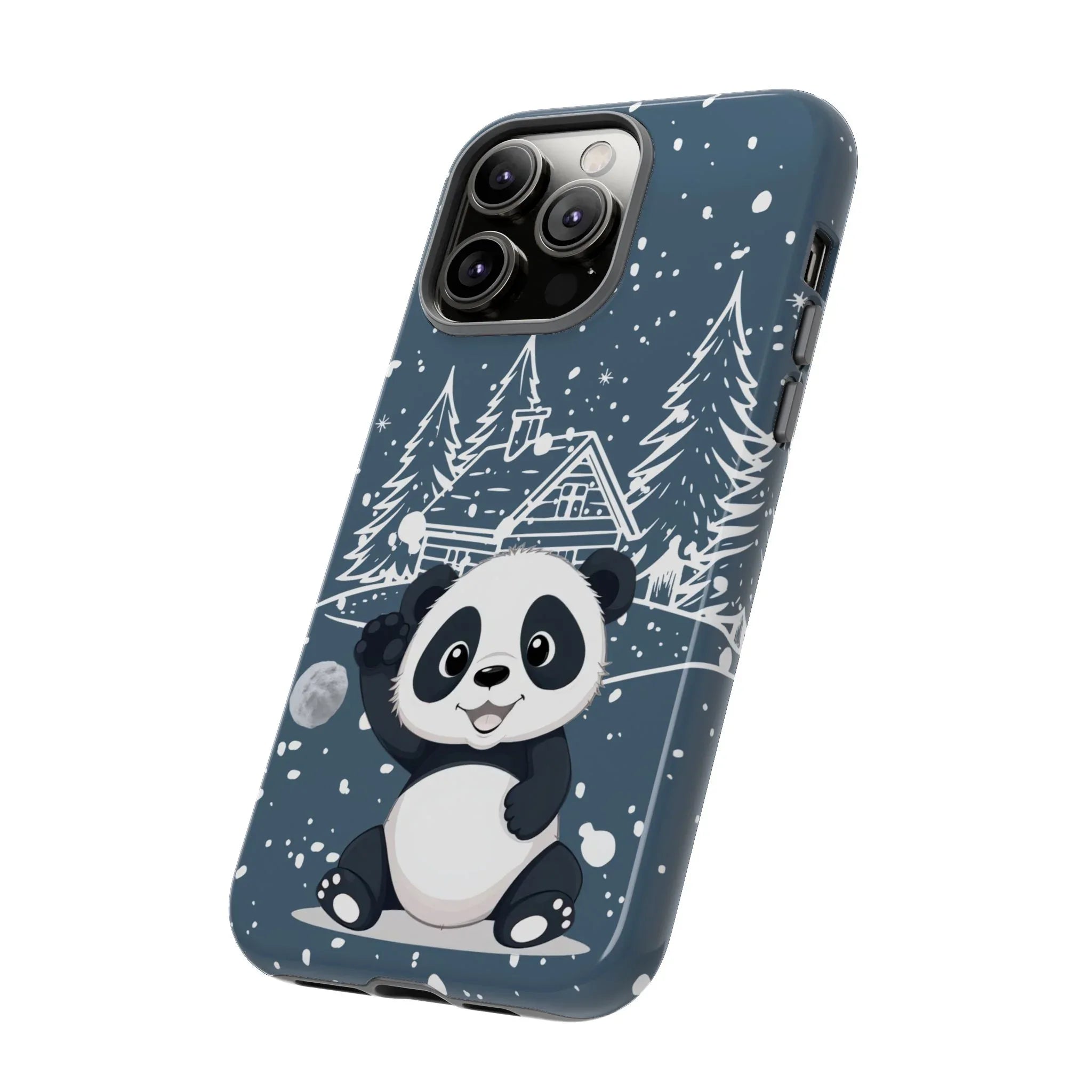 Cute Panda in a Winter Wonderland Phone Case for iPhone 8-17 - KARARMDESIGN