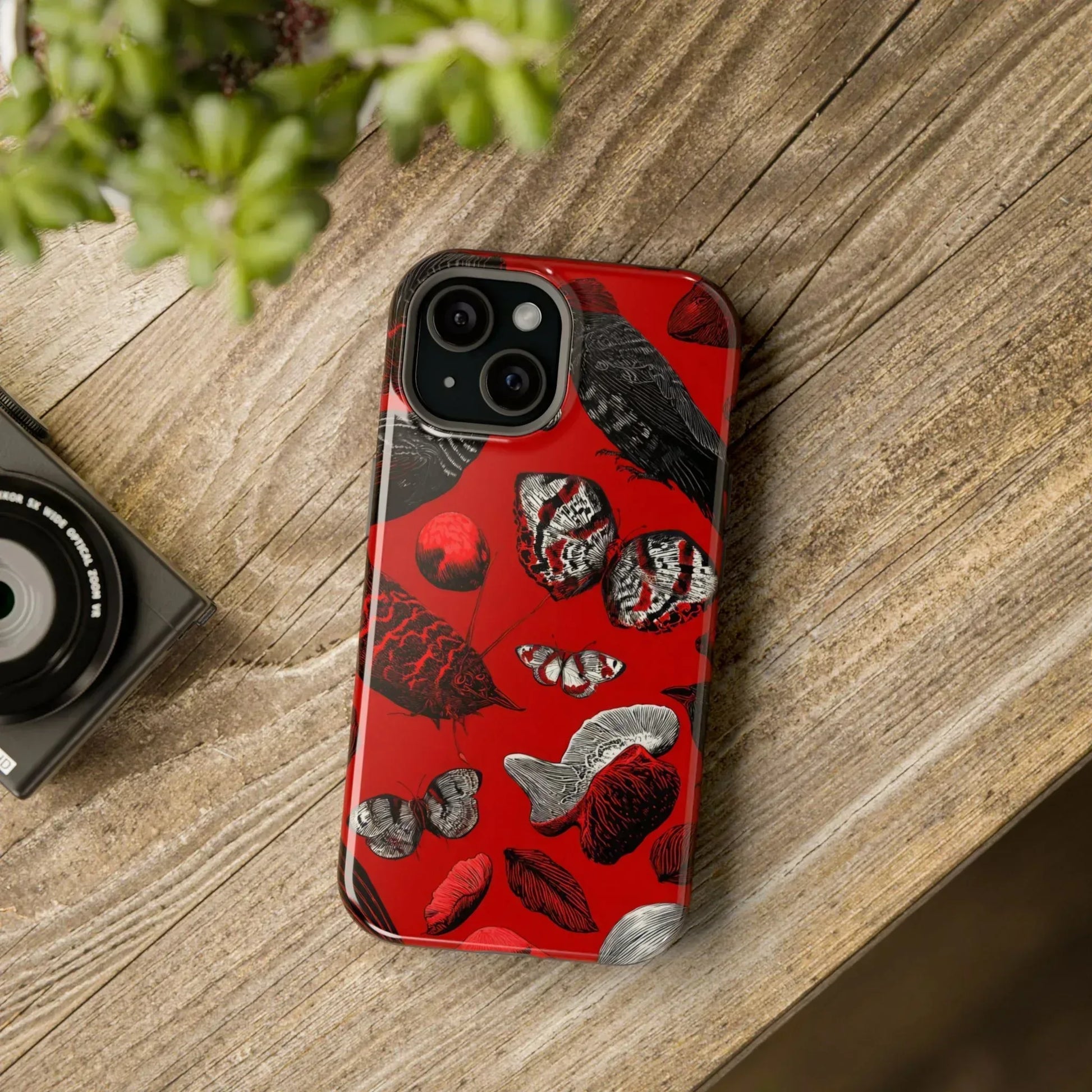 Crimson Wilderness Phone Case for iPhone 11-17 - KARARMDESIGN