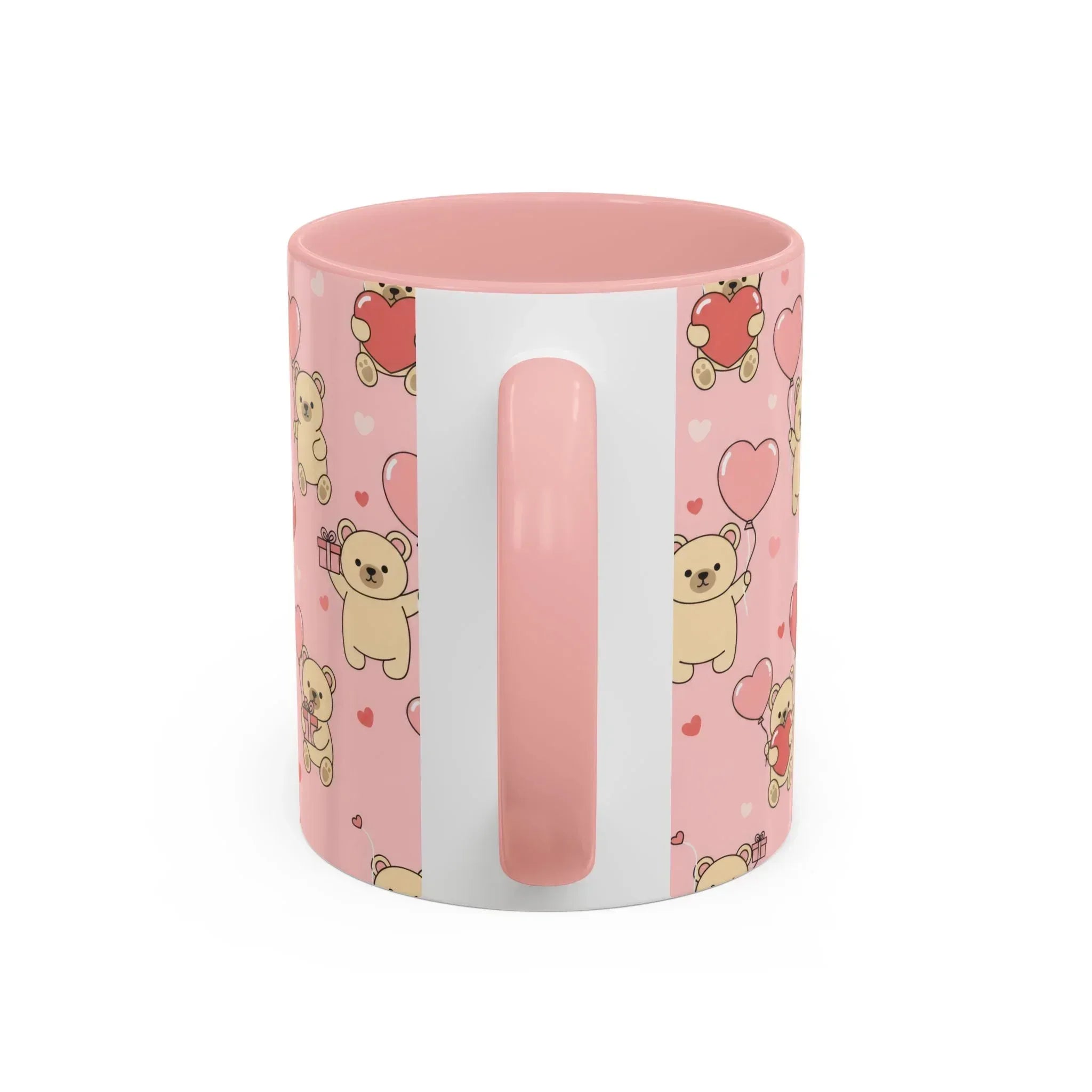 Teddy's Valentine Parade Mug - Accent Coffee Mug (11, 15oz) - KARARMDESIGN