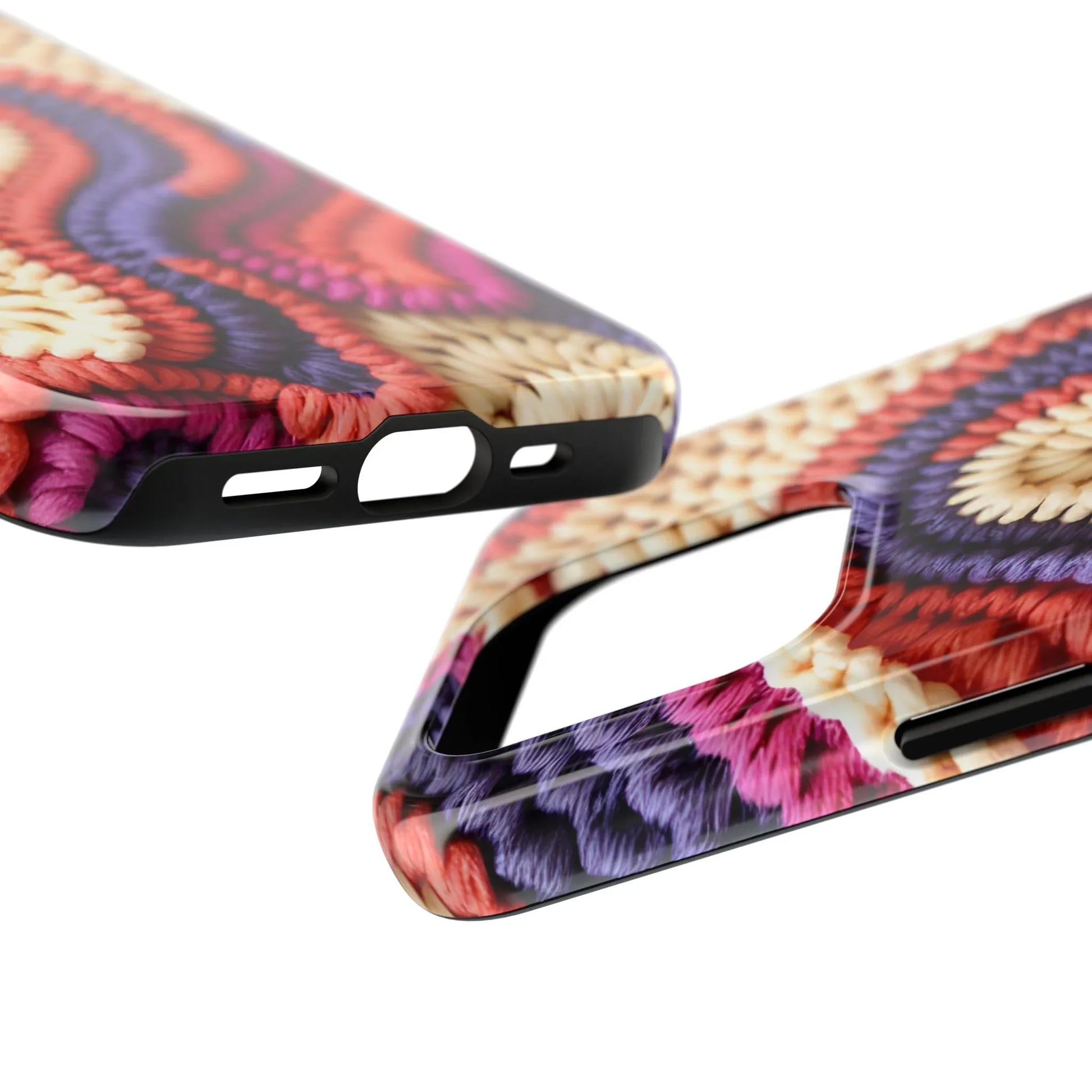 Handwoven Textile Art Phone Case for iPhone 11-17 and Galaxy S21-S25 - KARARMDESIGN