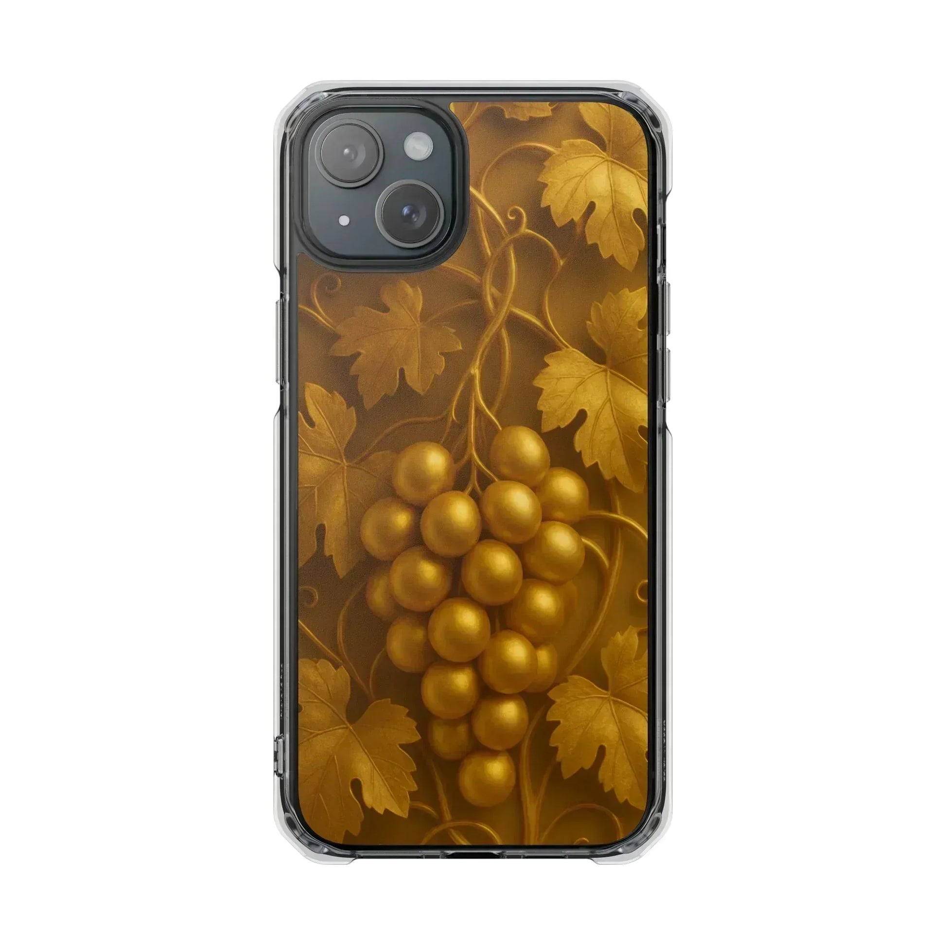 Golden Grapes Phone Case for iPhone 14–16 - KARARMDESIGN