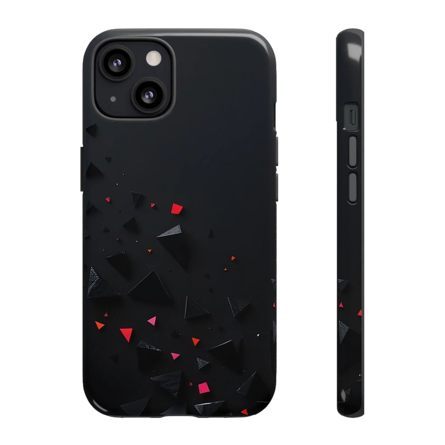 Black and Red Neon Phone Case for iPhone 8-16 and Pixel up to 9 Models - KarArmDesign
