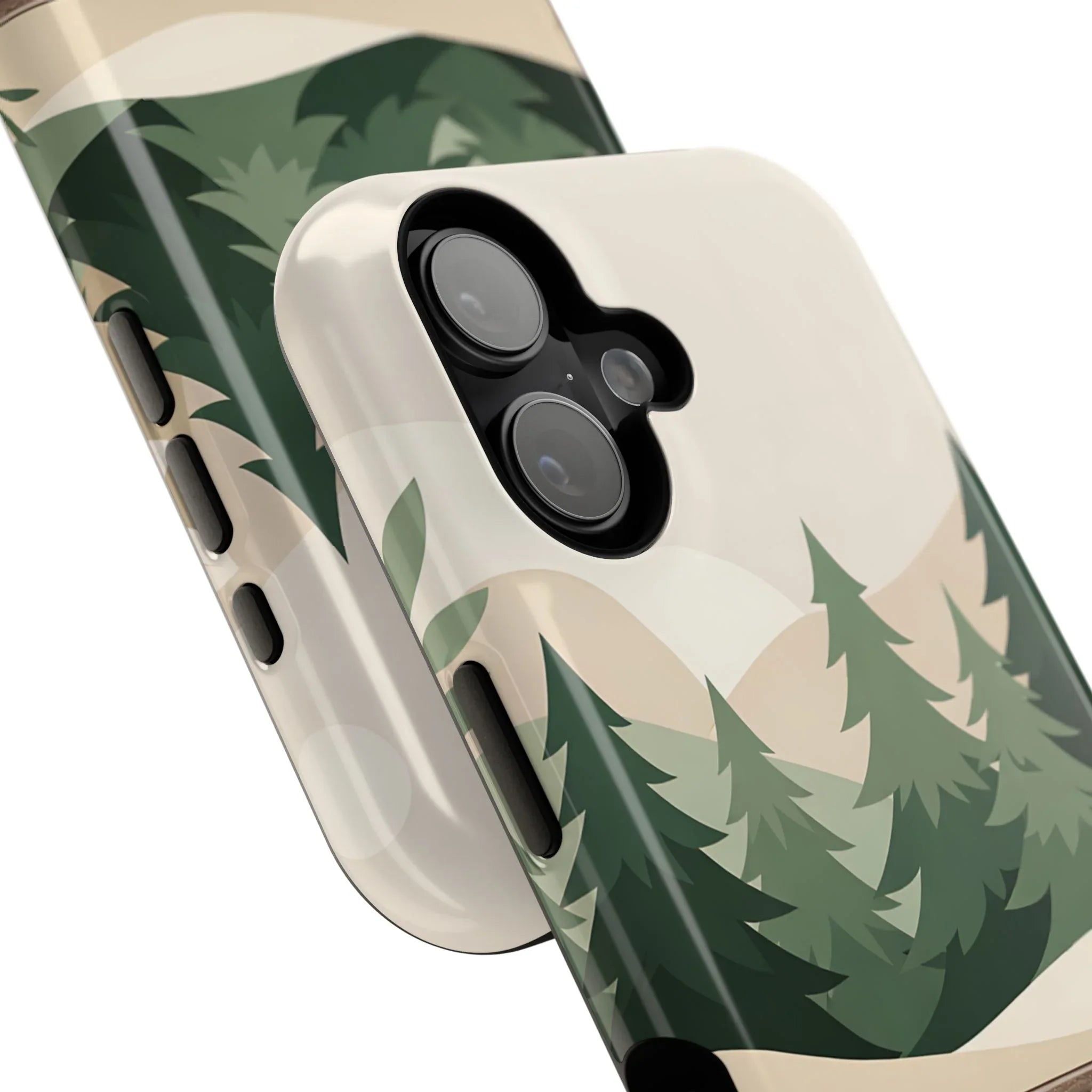 Forest Leather Phone Case for iPhone 11-17 and Galaxy S21-S25 - KARARMDESIGN
