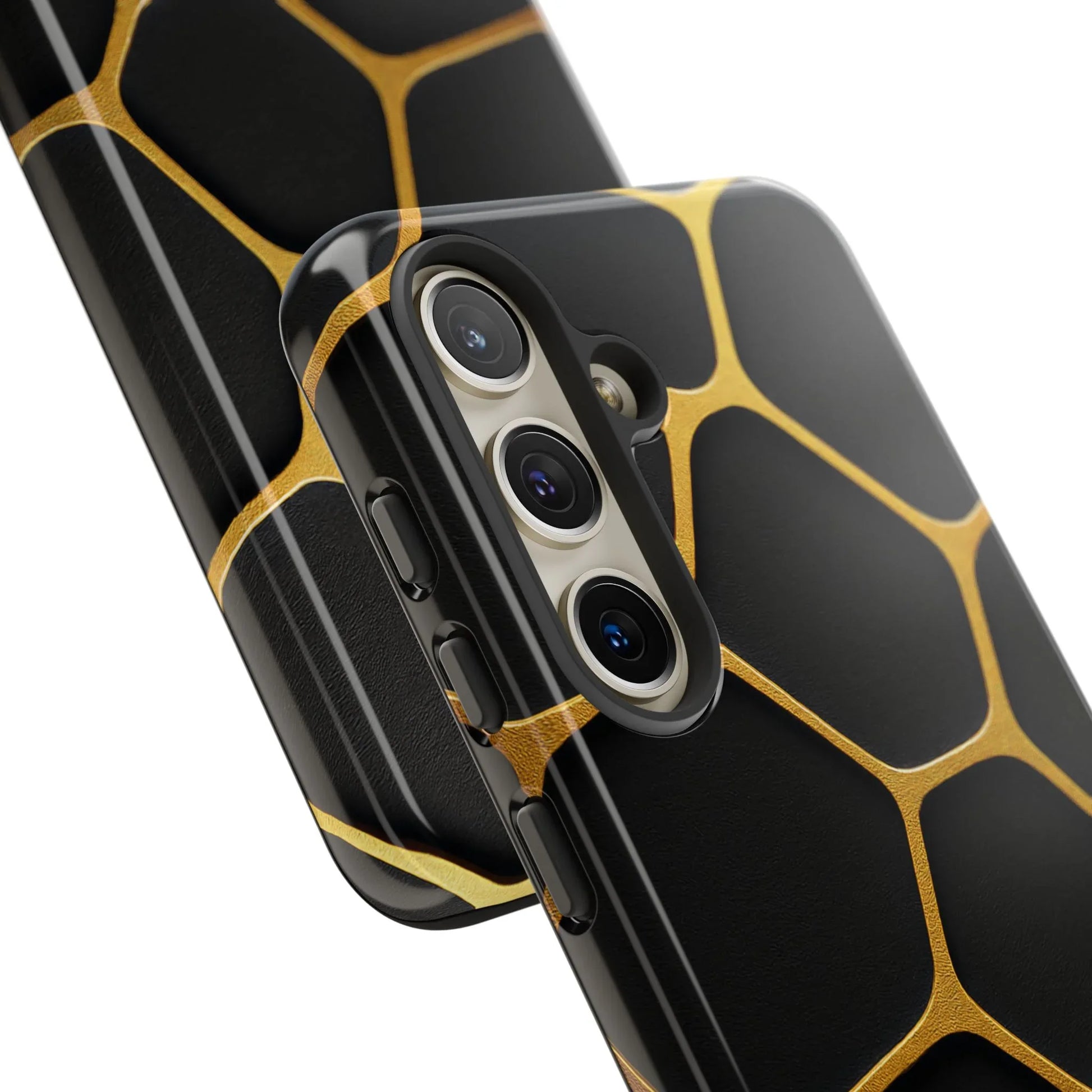 Golden Cellscape Phone Case for iPhone 8-17 and Galaxy S20-S25 - KARARMDESIGN