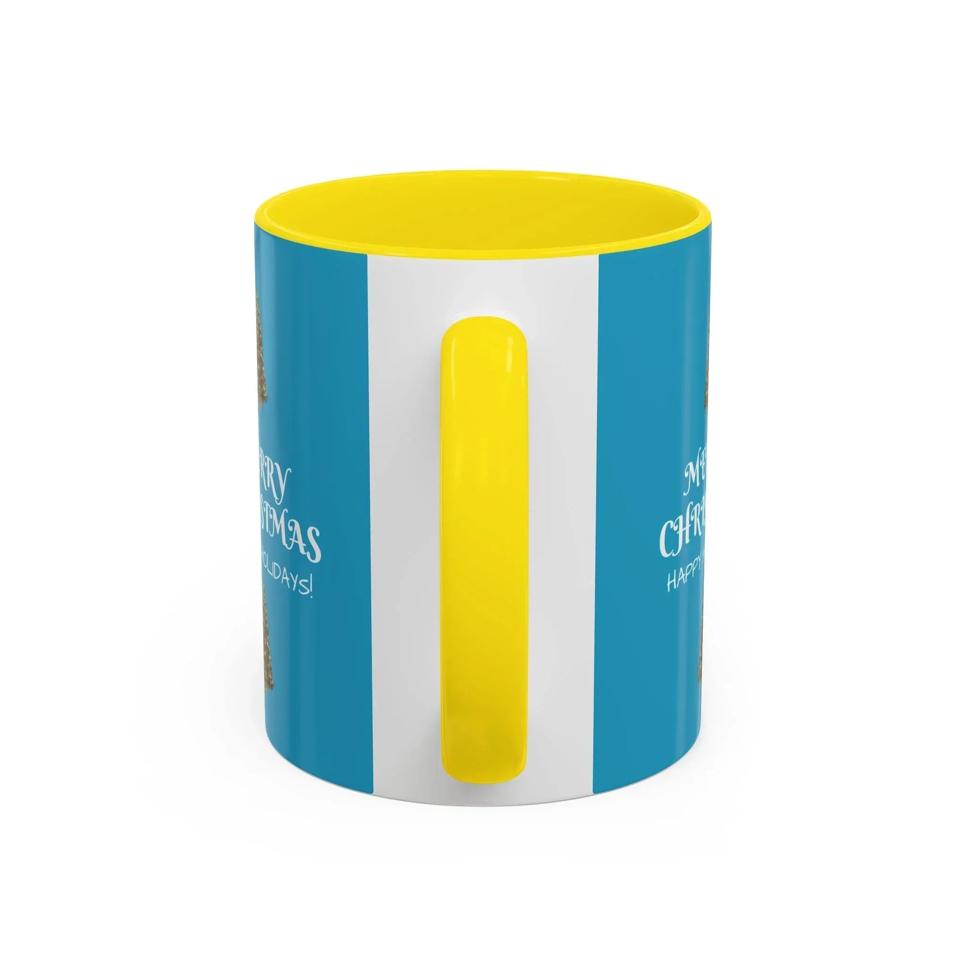 Merry Christmas and Happy Holidays Mug - Accent Coffee Mug (11, 15oz) - KARARMDESIGN