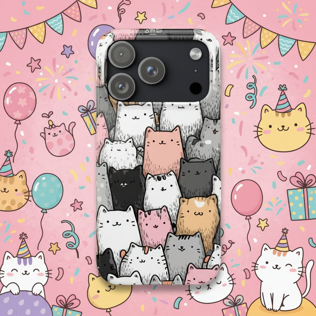 Cat Carnival Phone Case for iPhone 11-17 Models - KARARMDESIGN