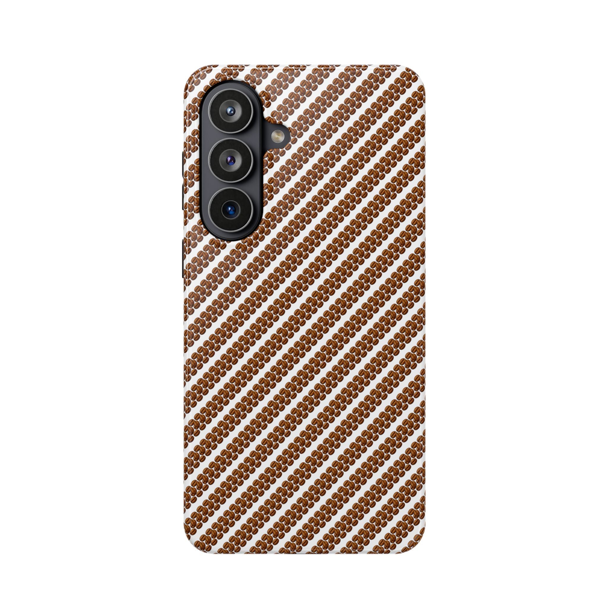 Coffee Pattern Phone Case for iPhone 11–17 & Samsung Galaxy S22–S26