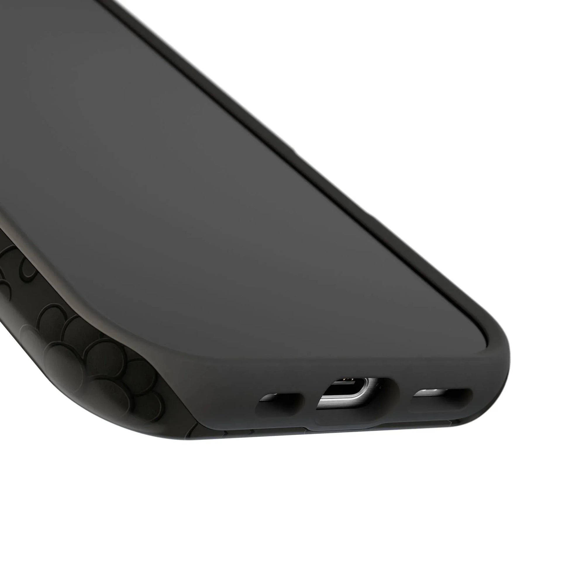 Elegant Embossed Grape Leaf Black Phone Case for iPhone and Galaxy - KARARMDESIGN
