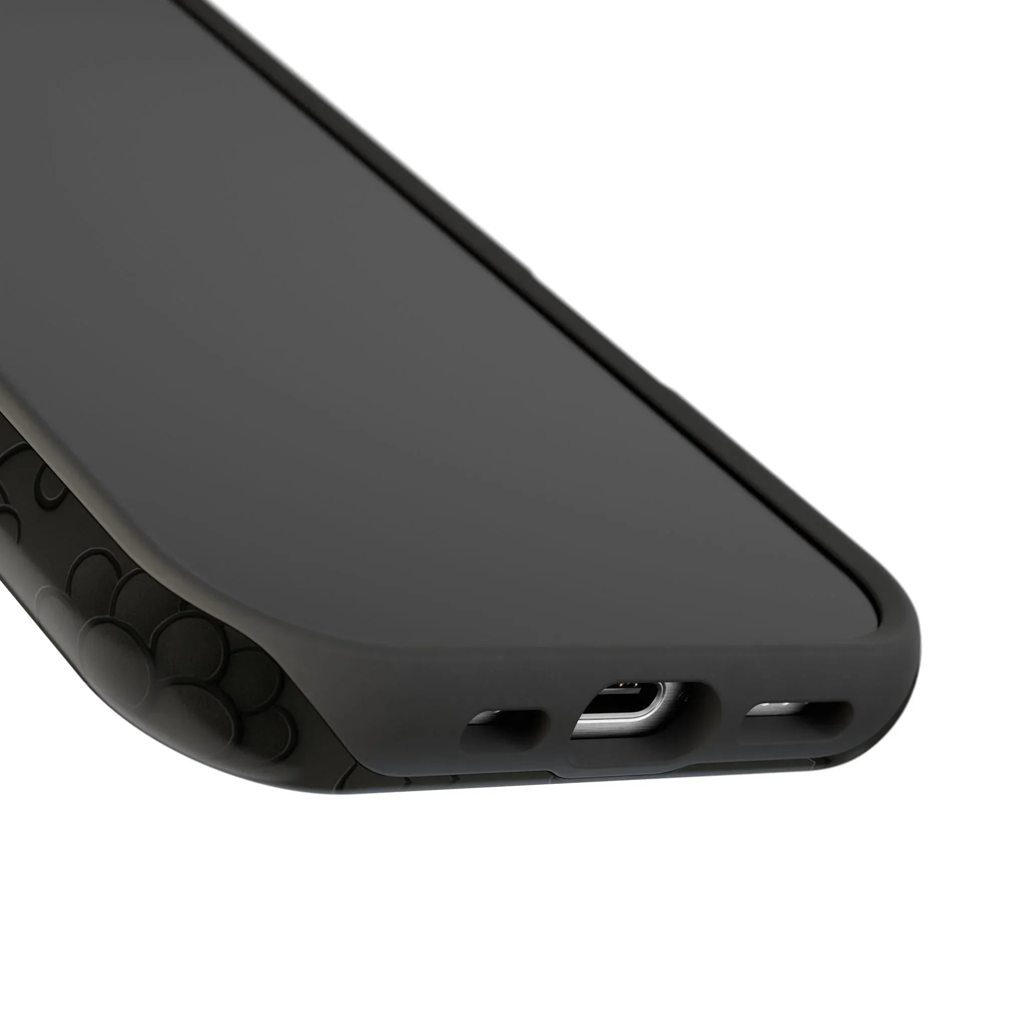 Elegant Embossed Grape Leaf Black Phone Case for iPhone and Galaxy - KARARMDESIGN