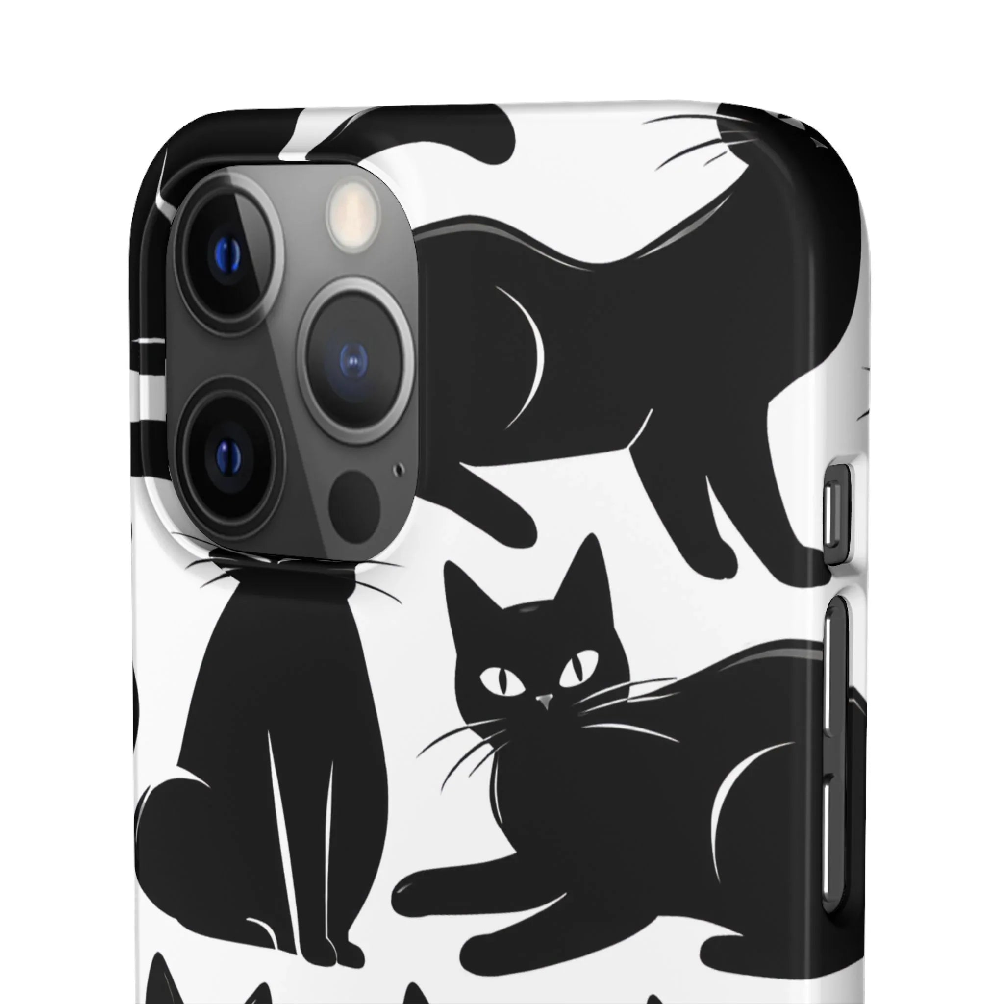 Black Cats Phone Case for iPhone 11-17 and Galaxy S20-S25 - KARARMDESIGN