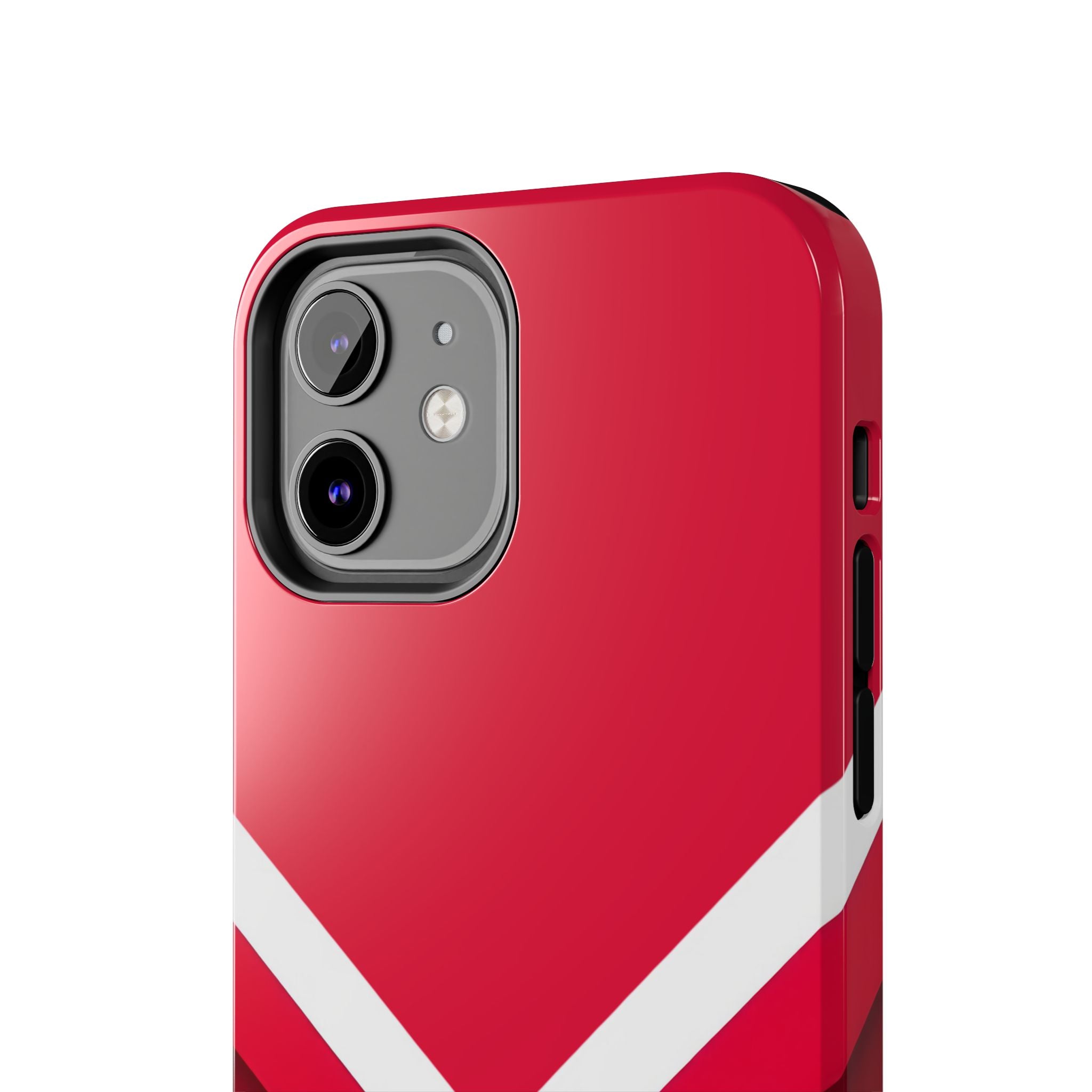 Red Chevron Armor Phone Case for iPhone 11–16 & Galaxy S21–S24