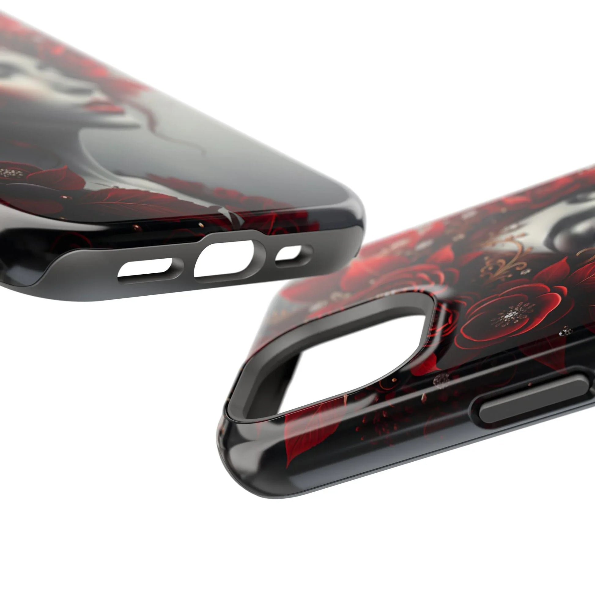 Scarlet Bloom Portrait Phone Case for iPhone 13-17 - KARARMDESIGN