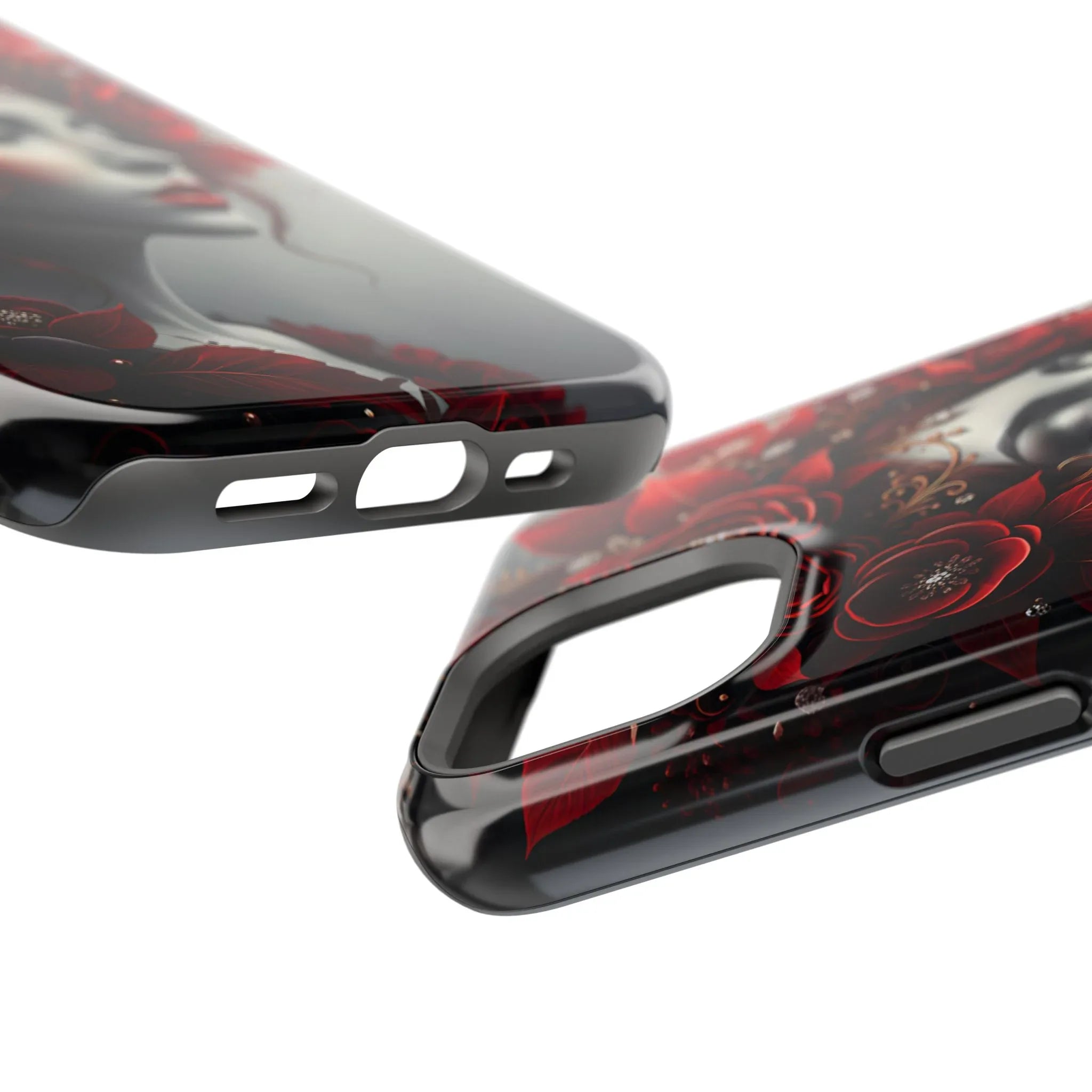 Scarlet Bloom Portrait Phone Case for iPhone 13-17 - KARARMDESIGN