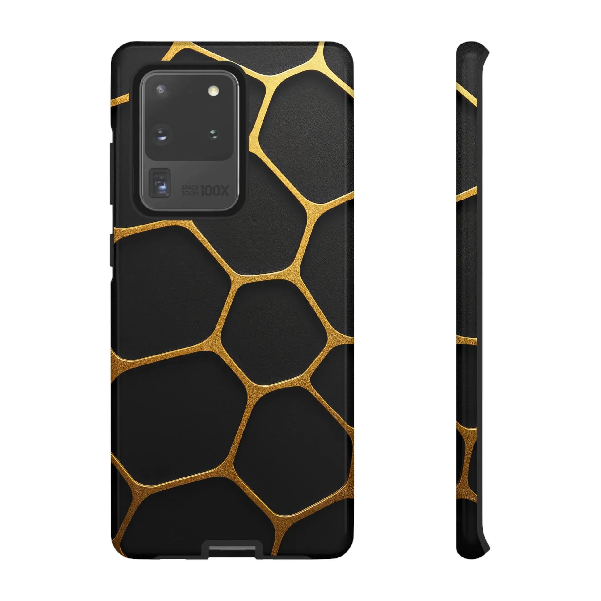 Golden Cellscape Phone Case for iPhone 8-17 and Galaxy S20-S25 - KARARMDESIGN